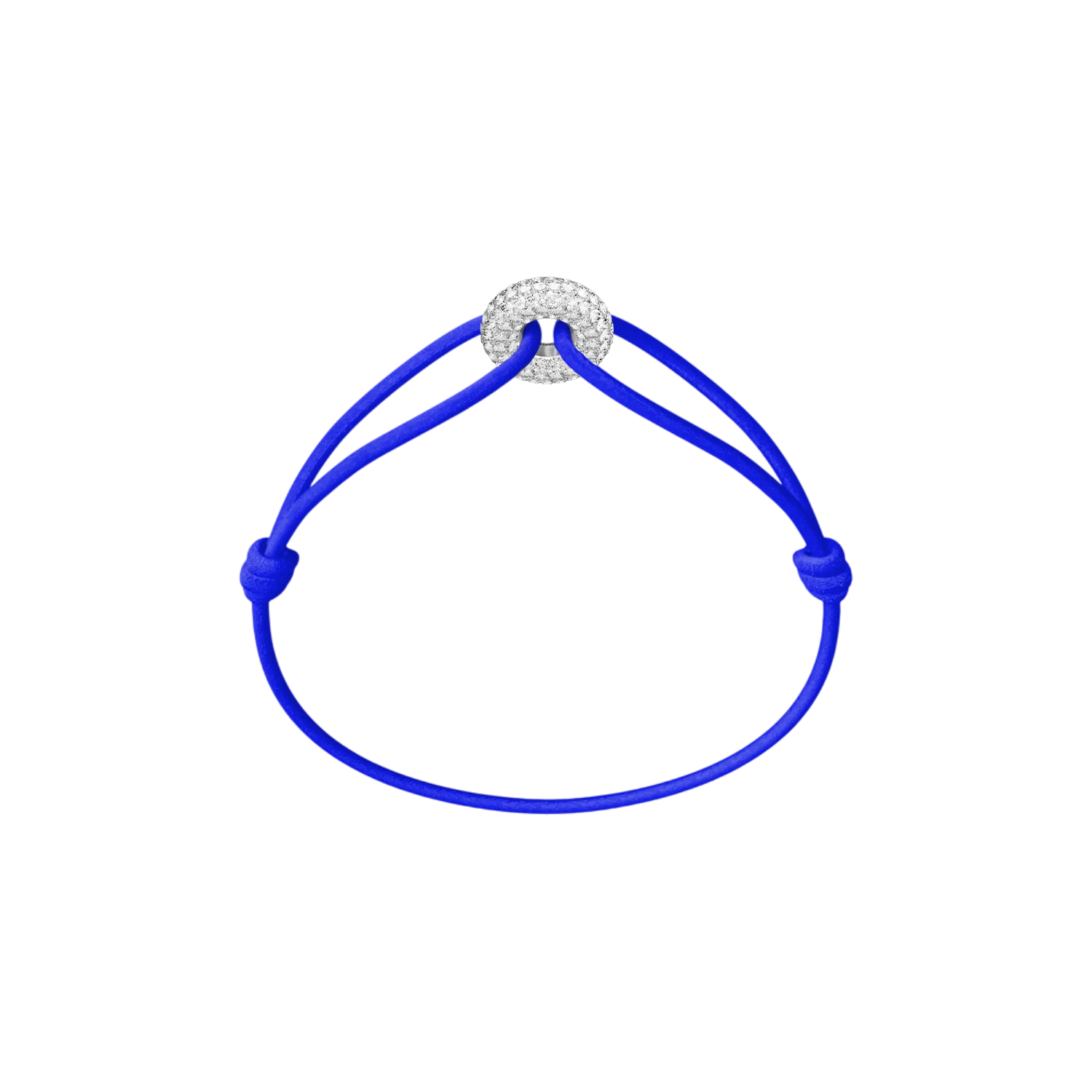 Mini Silver Soho Pavé Cord Bracelet - Image 7