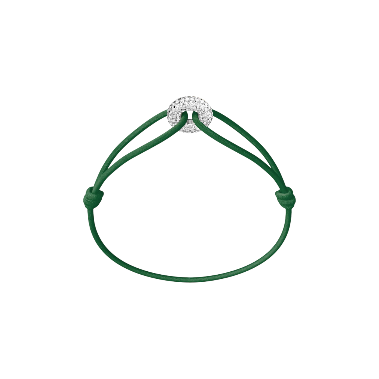 Mini Silver Soho Pavé Cord Bracelet - Image 8
