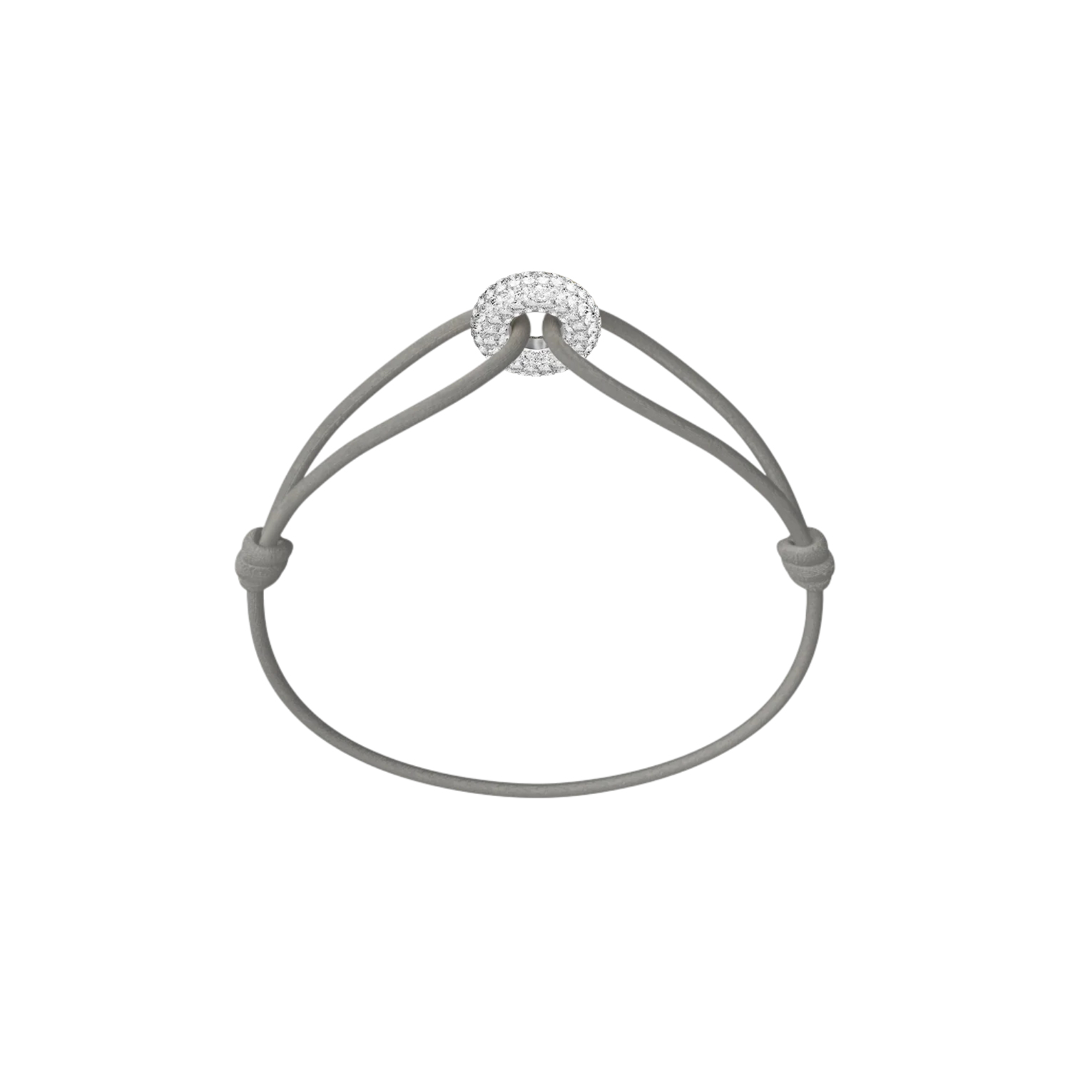 Mini Silver Soho Pavé Cord Bracelet - Image 9