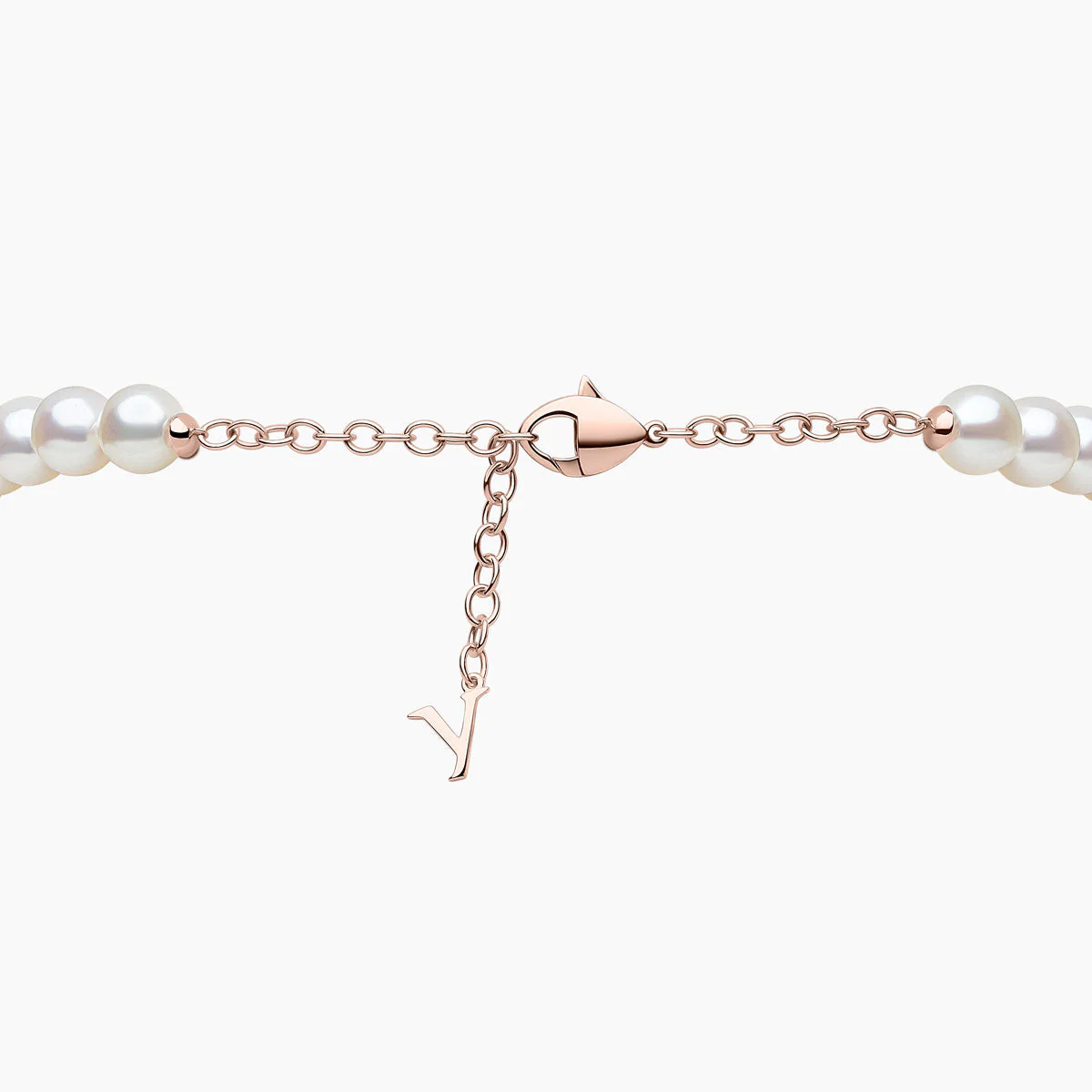 O by Yoko 18K Rose Gold Akoya Pearl and Diamond Strand Necklace - Image 3