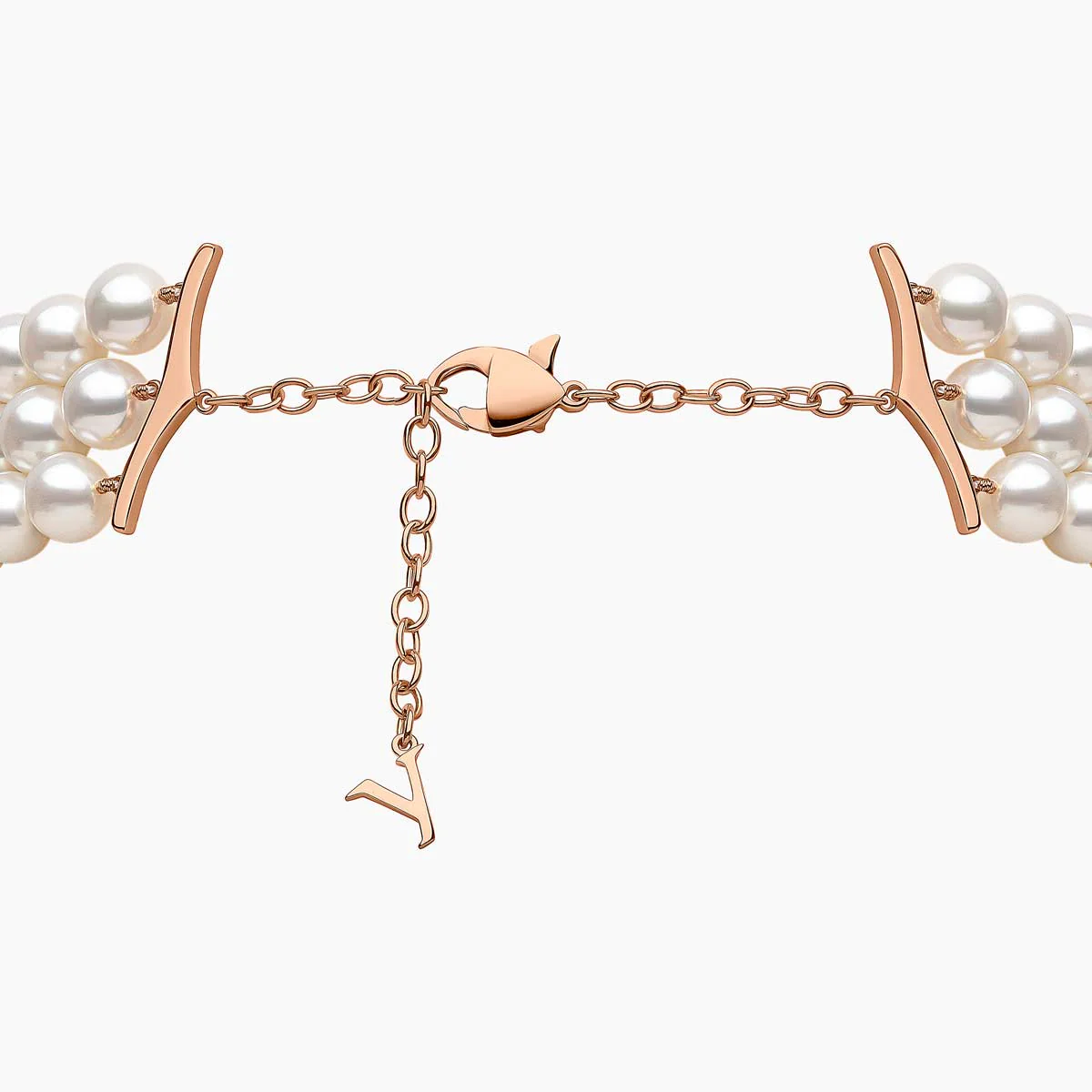O By Yoko 18K Rose Gold Freshwater Pearl and Diamond Choker - Image 3