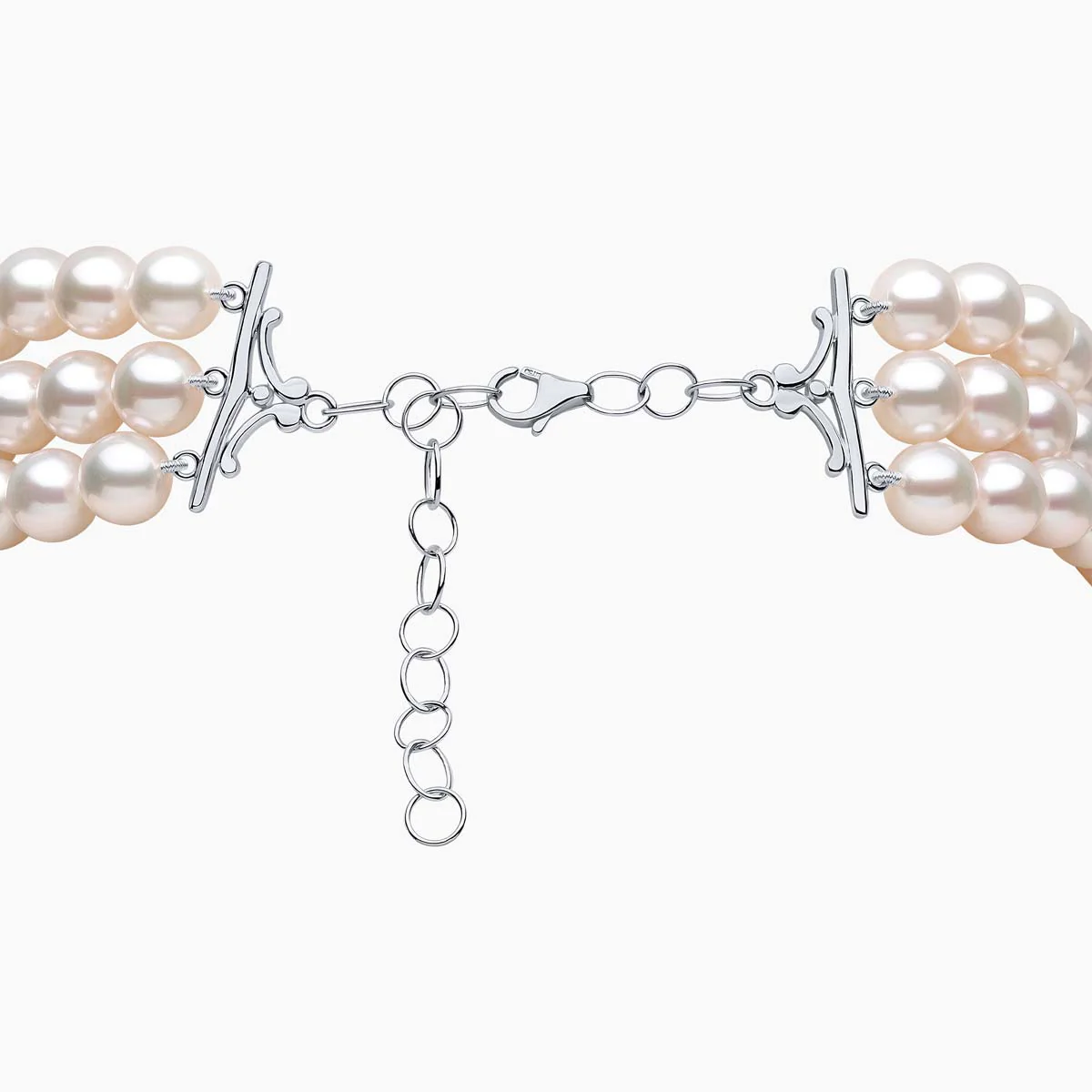 O By Yoko 18k White Gold Akoya Pearl And Diamond Choker - Image 2