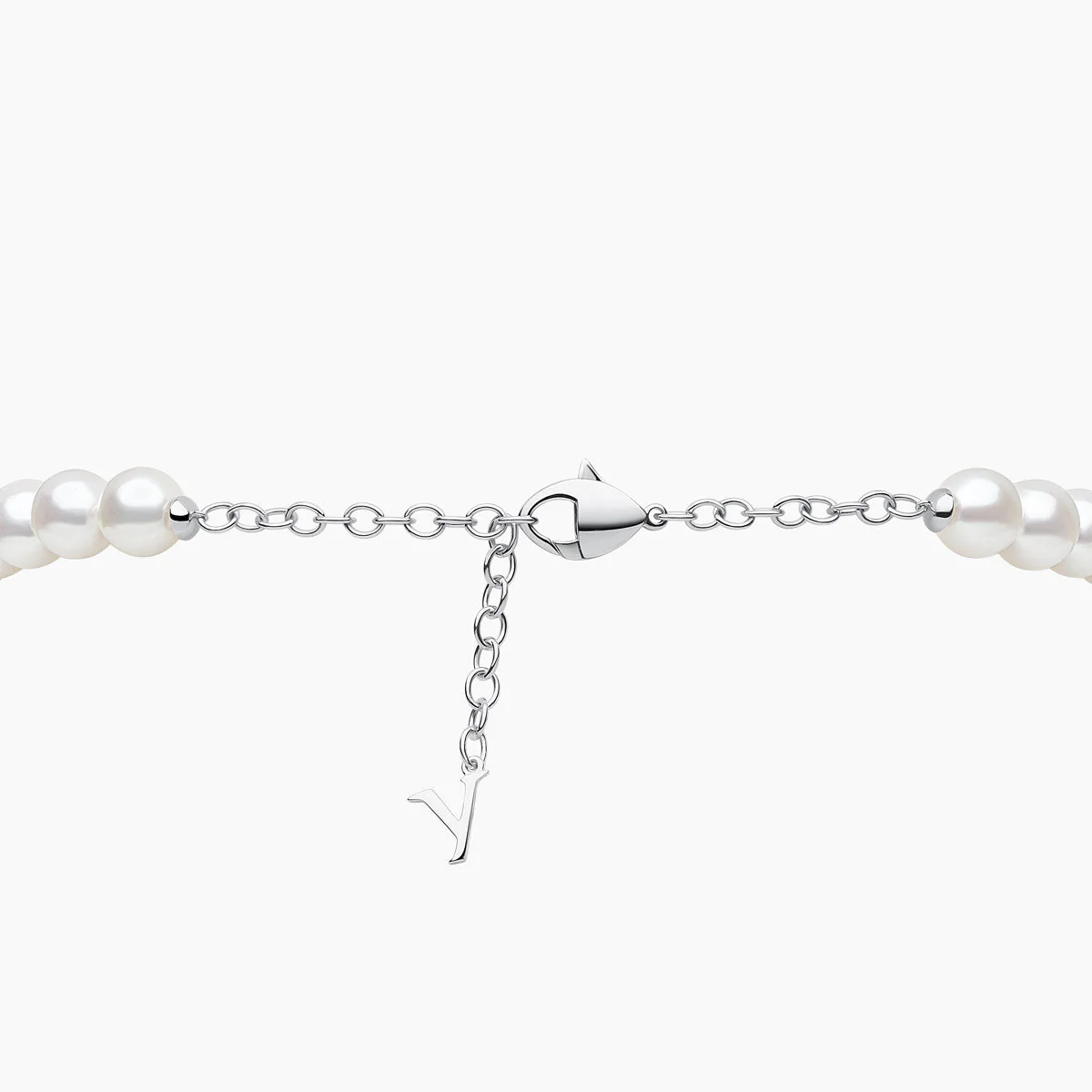 O by Yoko 18K White Gold Freshwater Pearl and Diamond Strand Necklace - Image 2