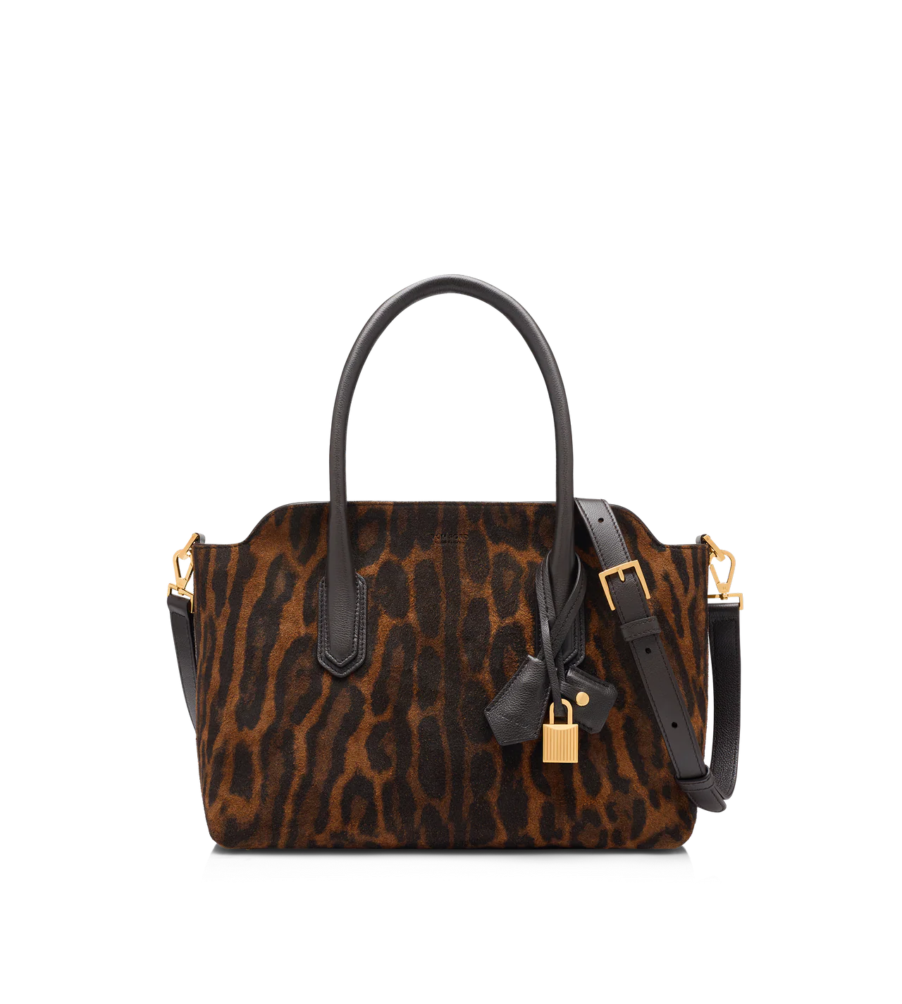 Ocelot-Print Suede Alexander Medium Top Handle