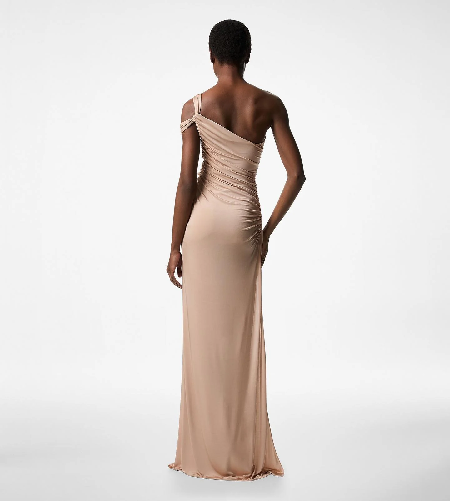 One Shoulder Twist Front Evening Dress - Image 4