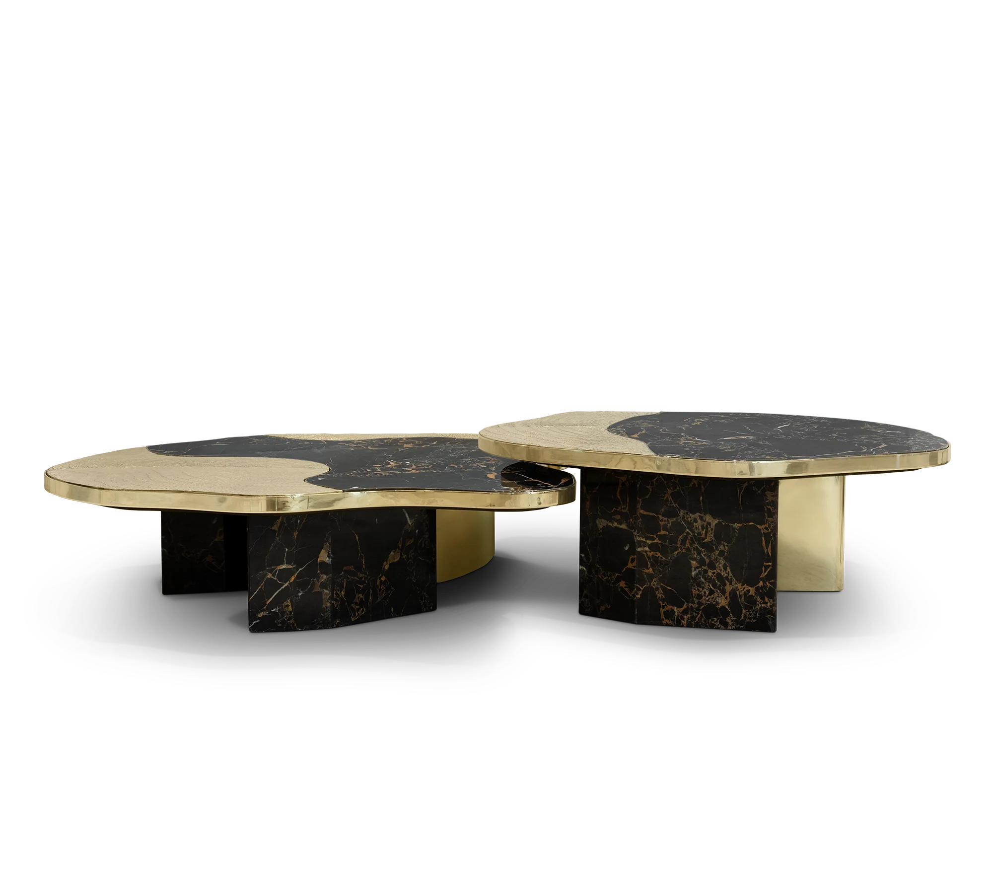 Ophelia Portoro Marble And Gold Center Table