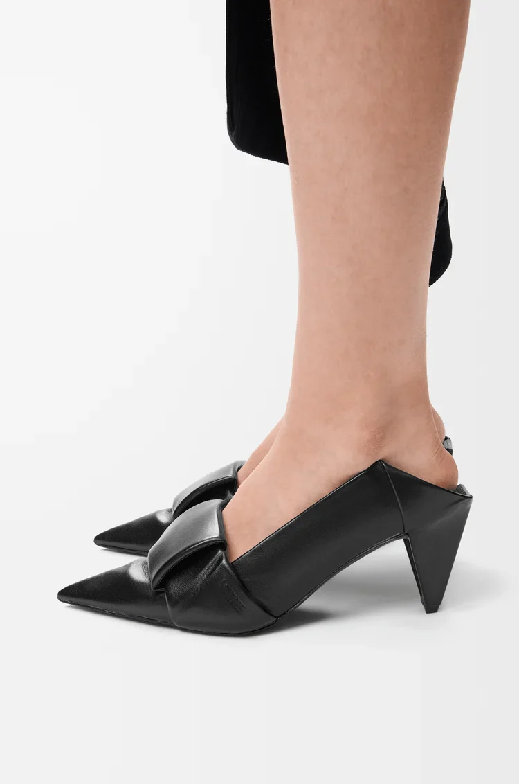 Origami Flap Back Pump In Lambskin - Image 2