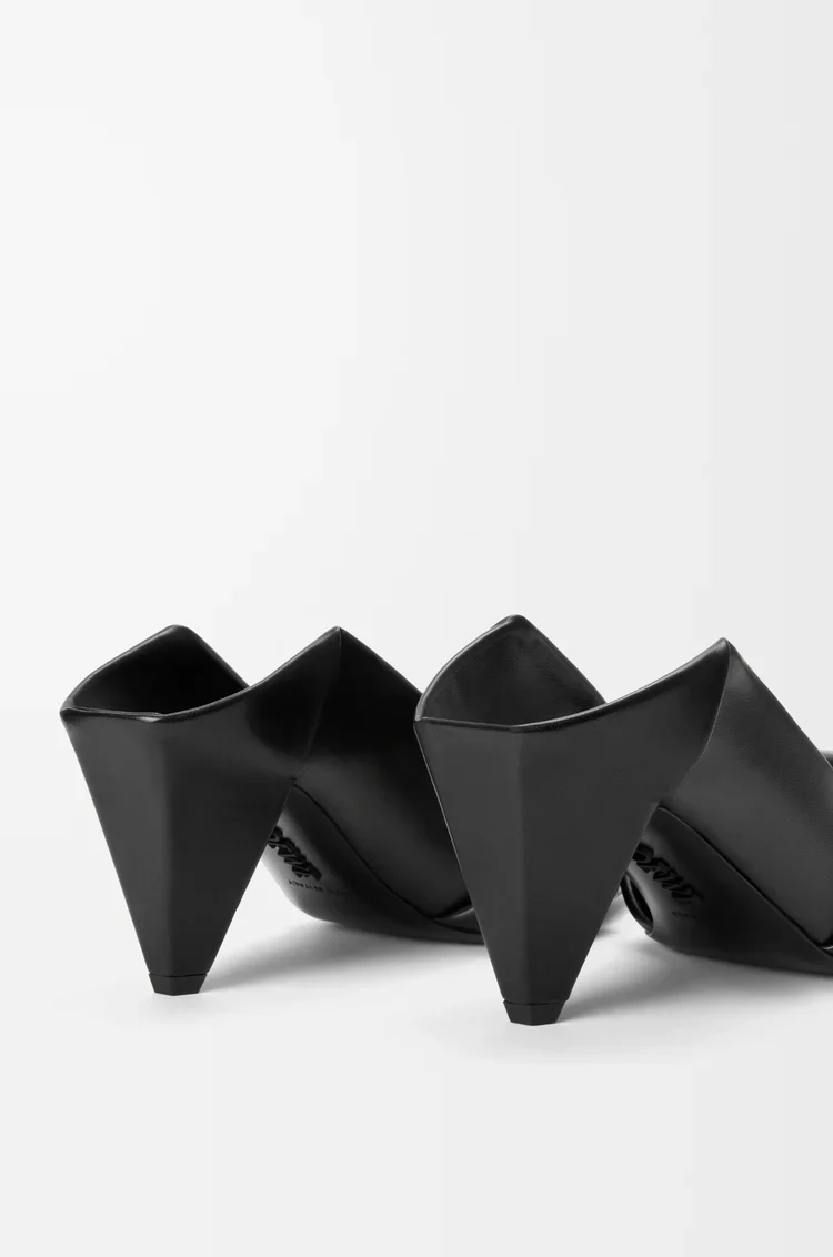 Origami Flap Back Pump In Lambskin - Image 4