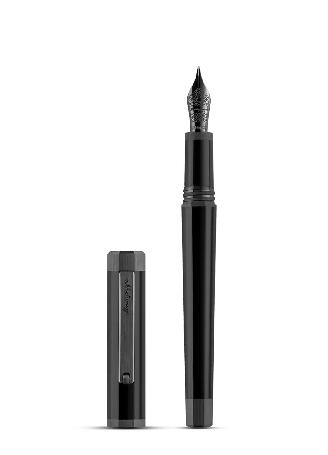 Otto Fountain Pen, IP Ultra-Black 18k Gold
