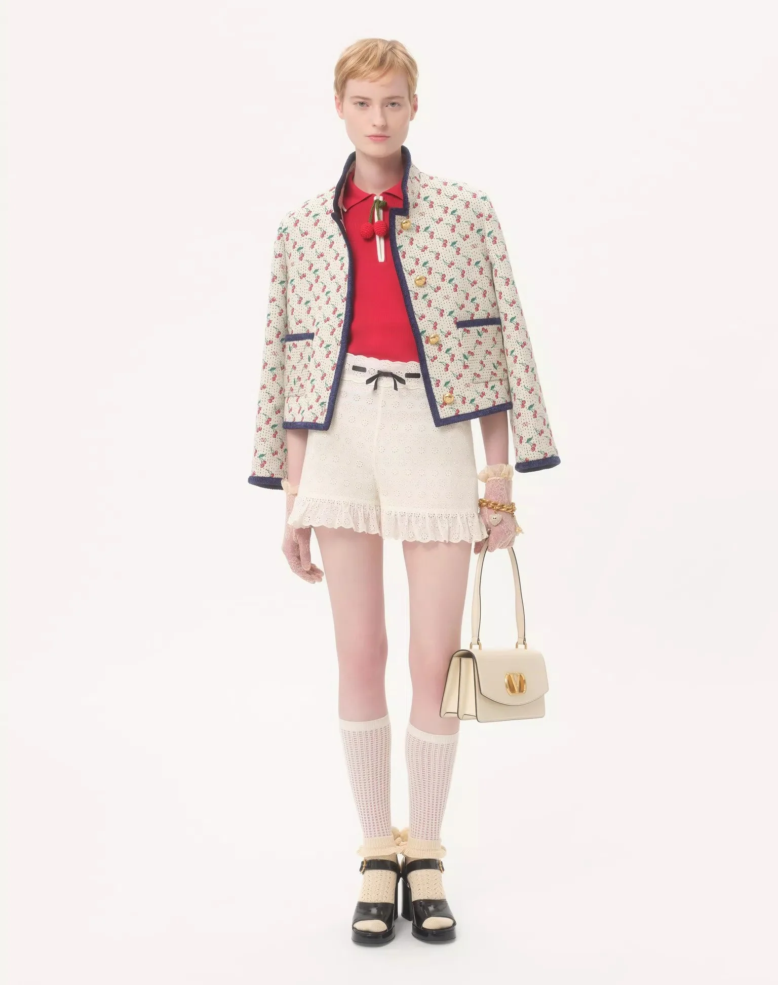 Padded Caban With Cherryfic Print Jacquard - Image 2
