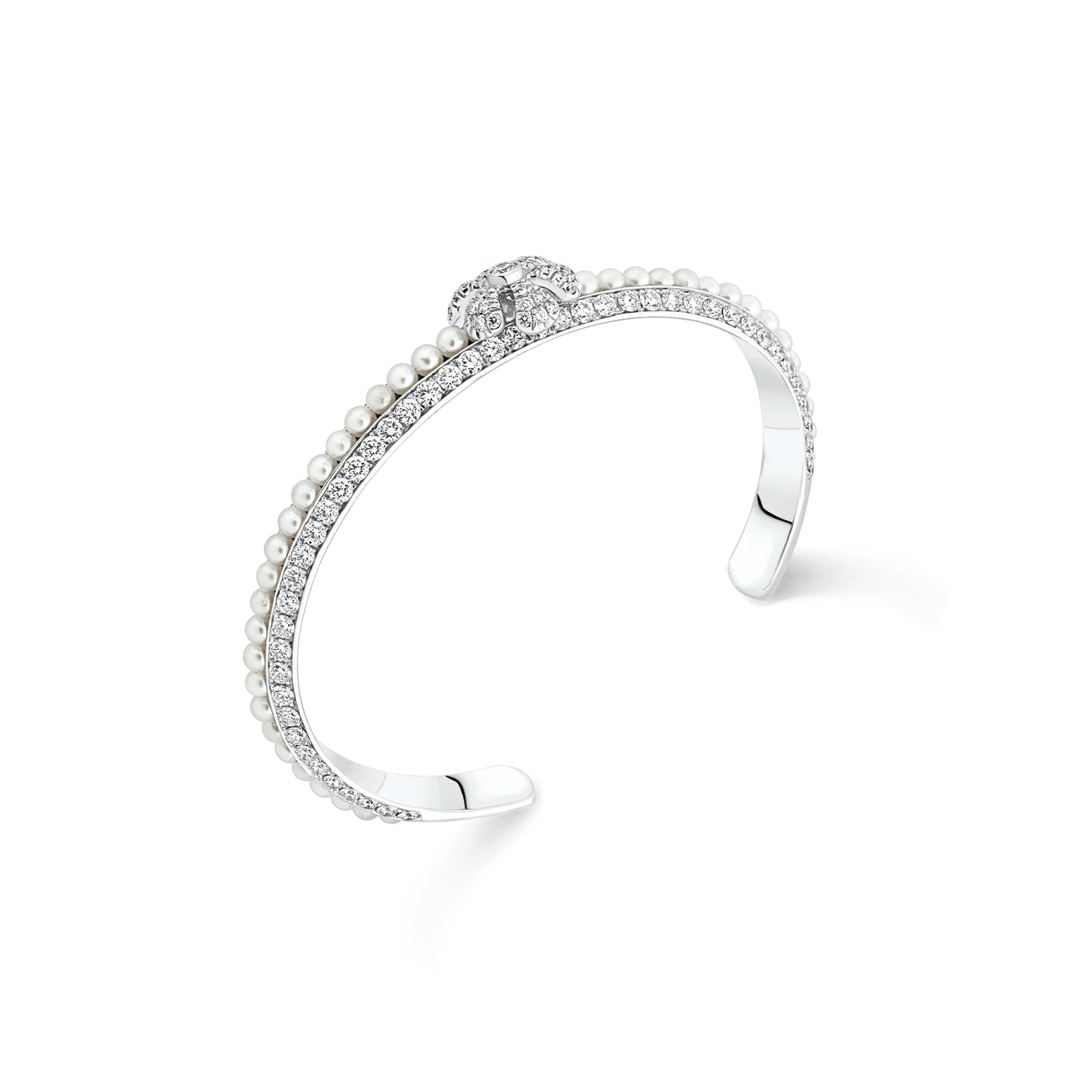 Pearl Rose Flower Bangle
