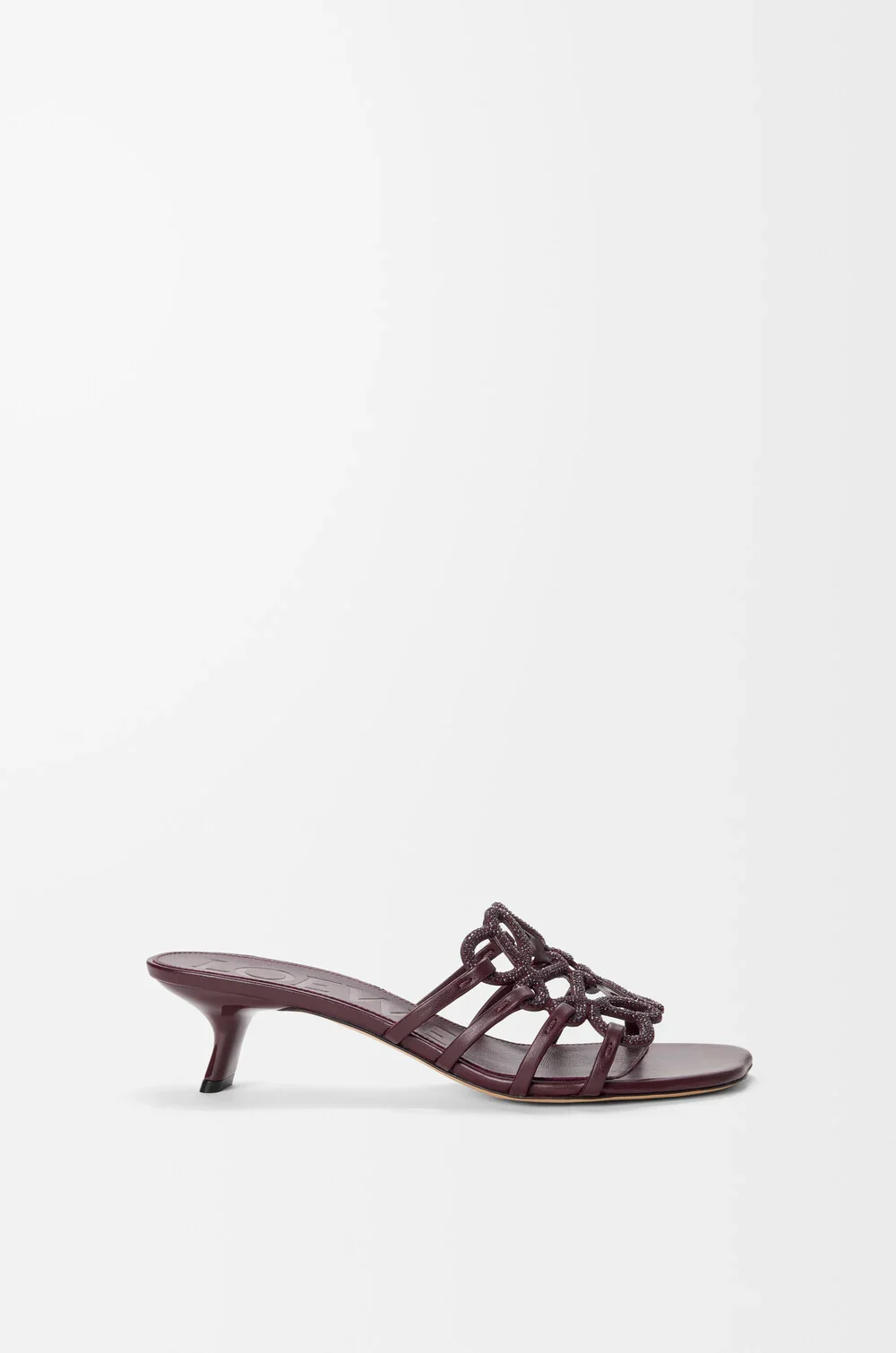 Petal Anagram Slide In Rhinestone-embellished Suede - Image 5