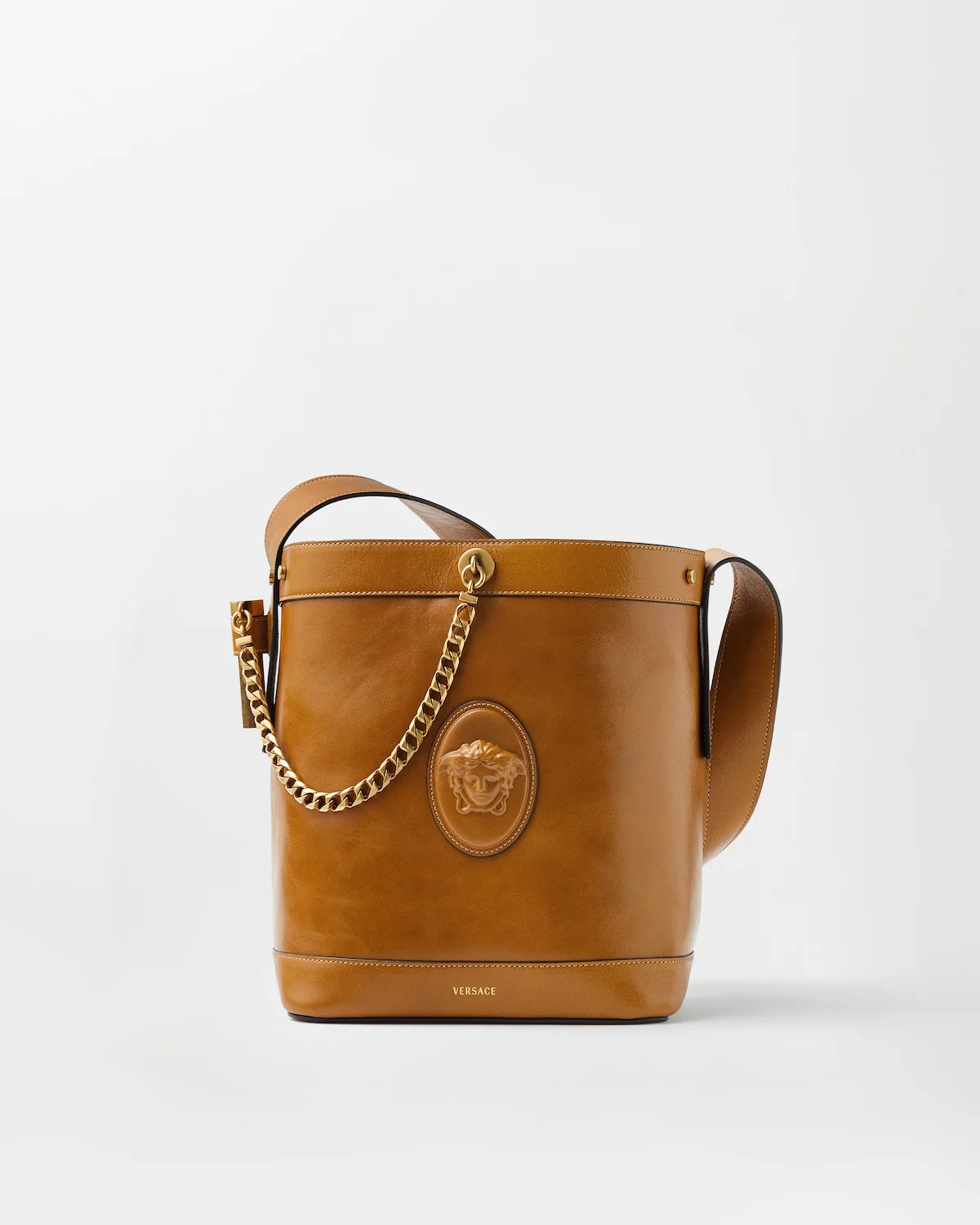 Pivot Small Leather Bucket Bag - Image 5