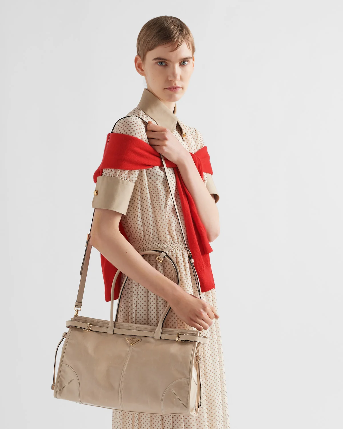 Prada Bonnie large leather handbag - Image 10