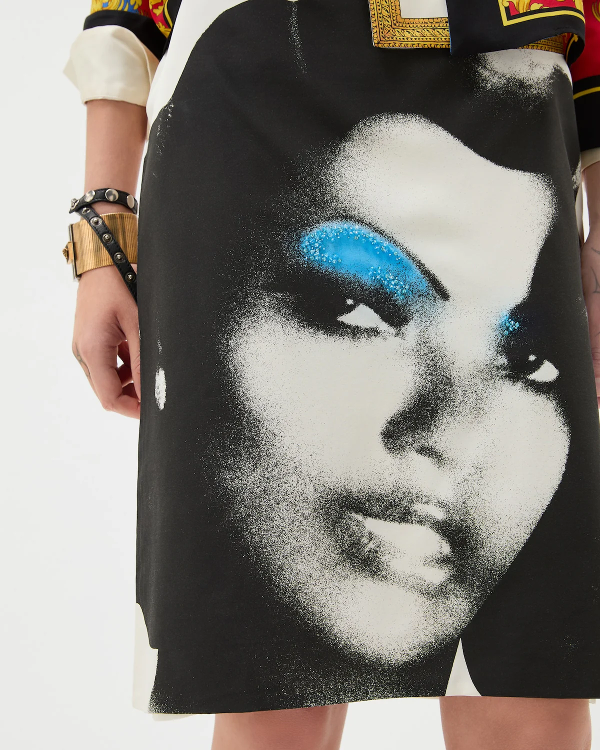 Printed Silk-Poplin Pencil Skirt - Image 4