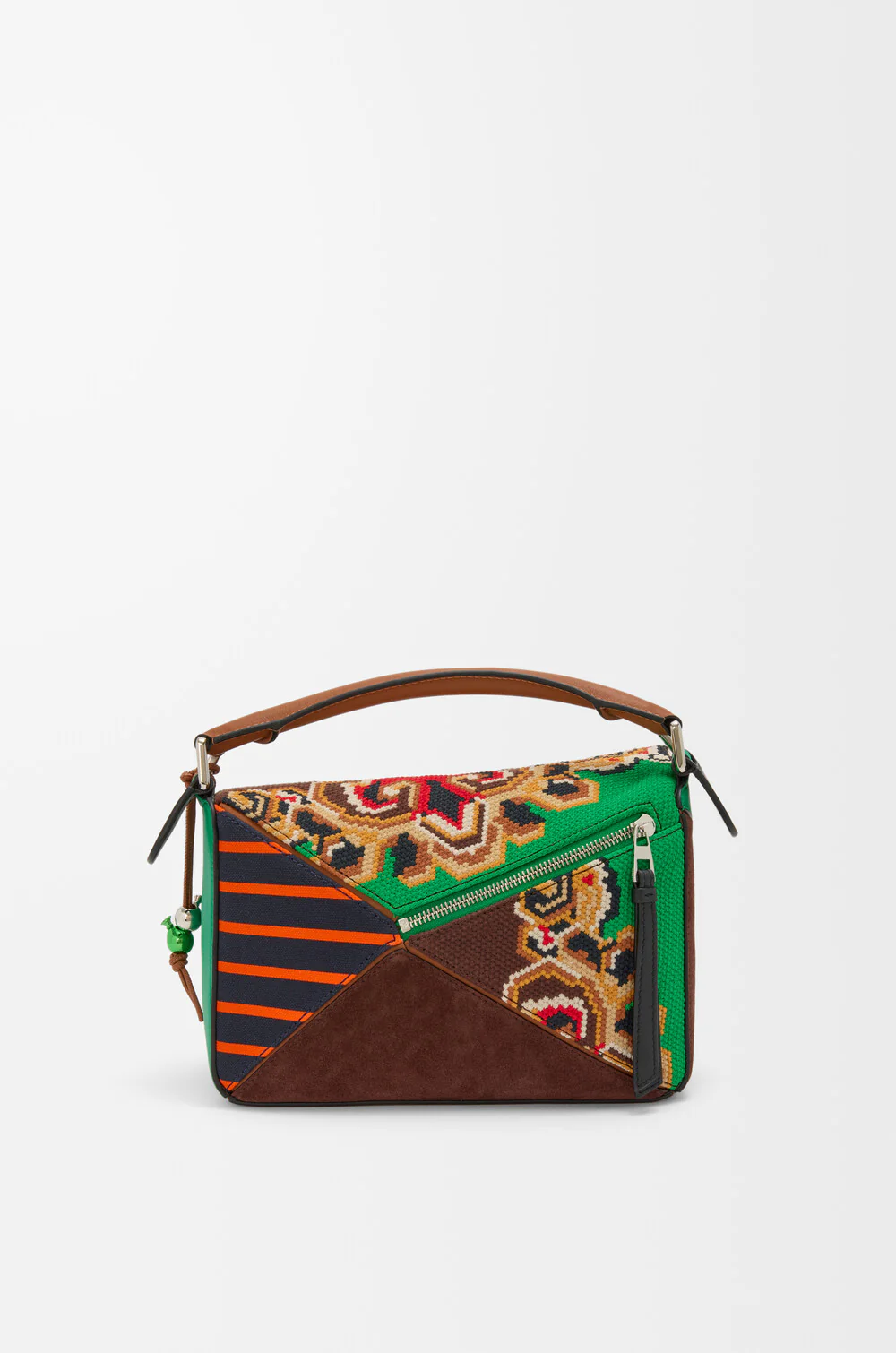Puzzle 10 Patchwork Re-edition Bag In Calfskin, Suede And Canvas - Image 3