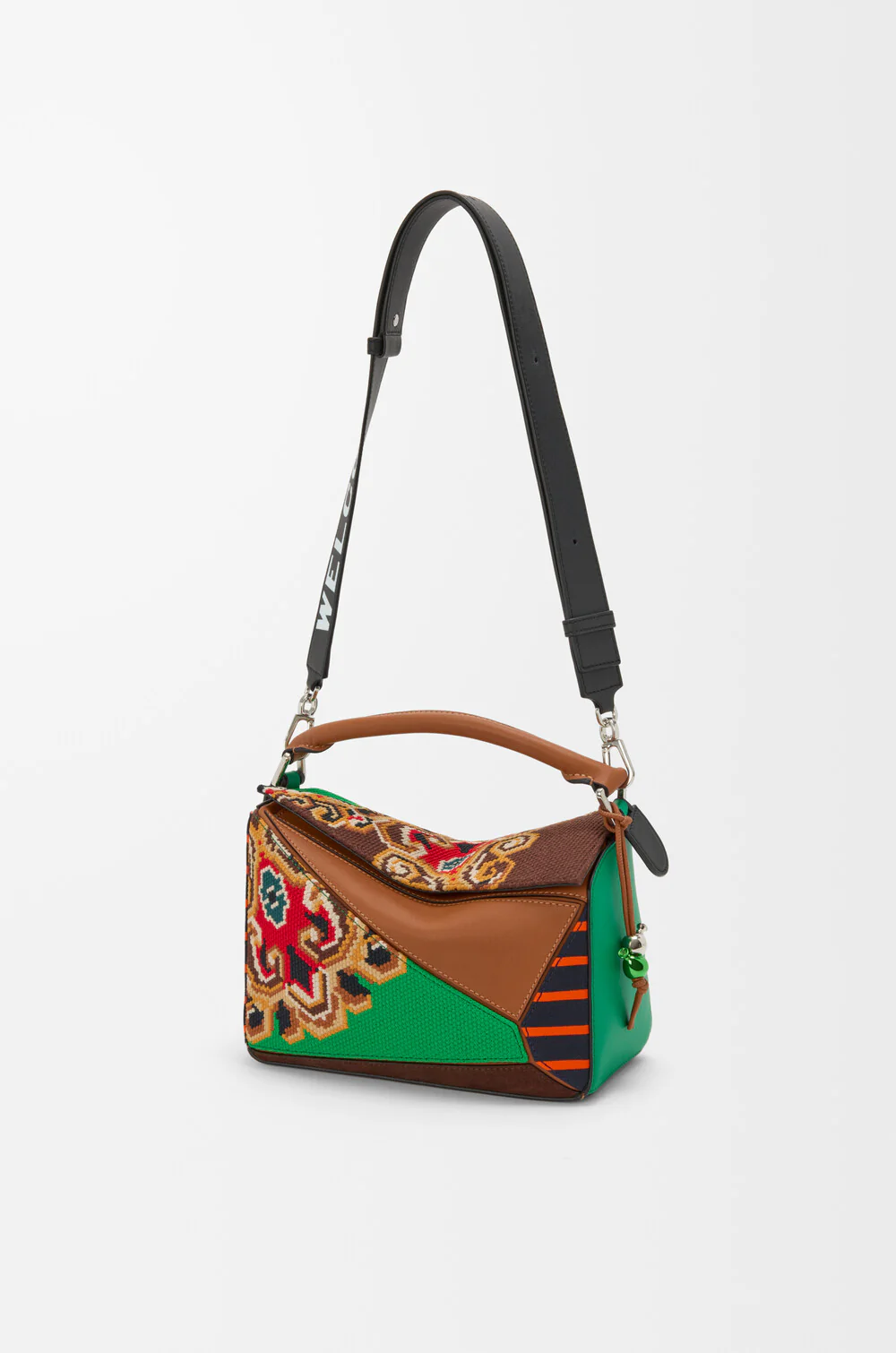 Puzzle 10 Patchwork Re-edition Bag In Calfskin, Suede And Canvas - Image 4