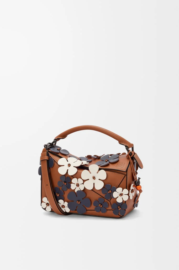 Puzzle 10 Plumeria Re-Edition Bag In Classic Calfskin