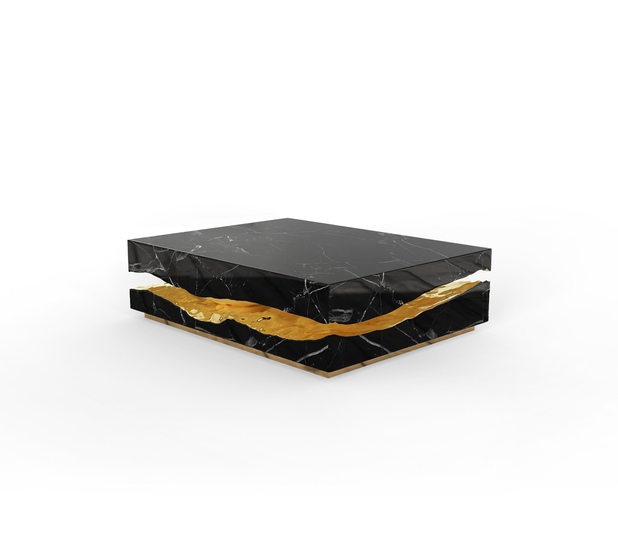 Quarry Nero Marquina Marble Center Table - Image 4