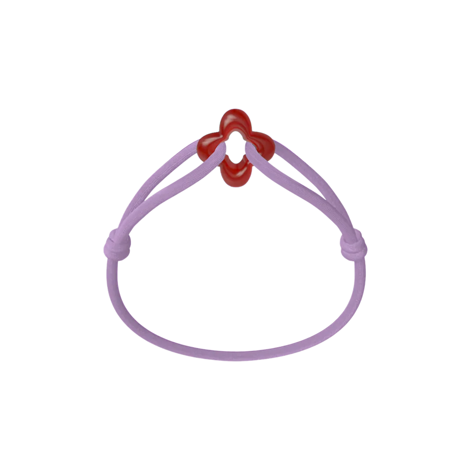 Red Clover Cord Bracelet - Image 2