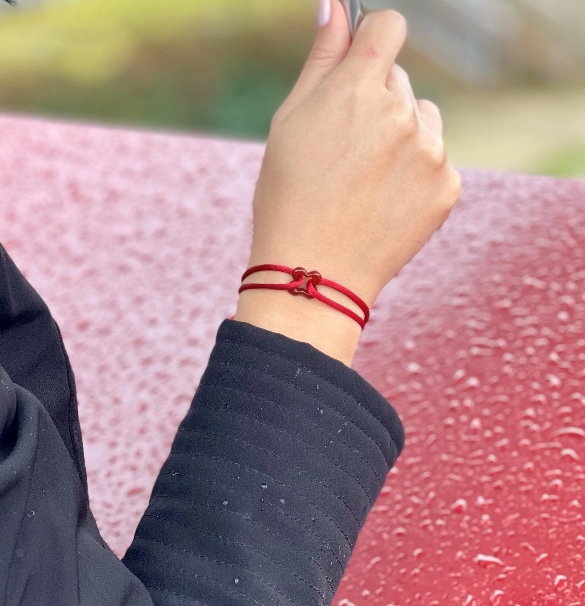 Red Clover Cord Bracelet - Image 29