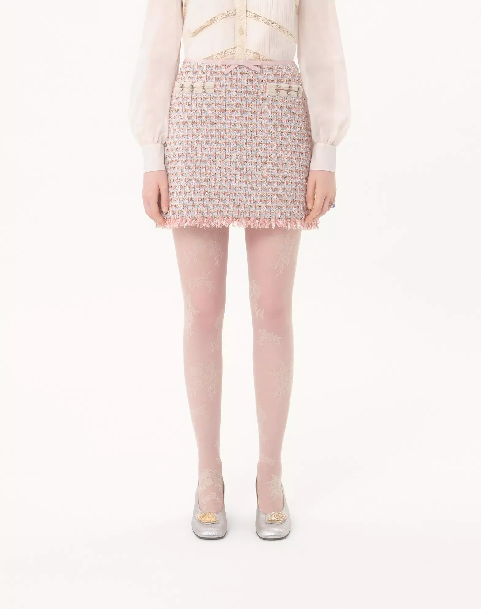 Ribbon Tweed Skirt - Image 3