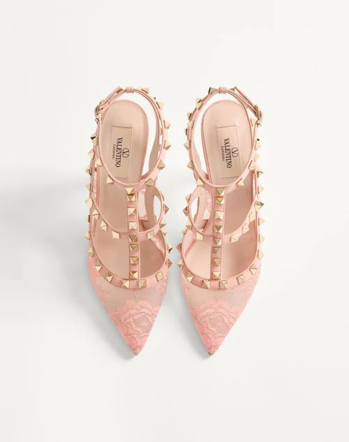 Rockstud Lace Pump with Straps 100mm - Image 3