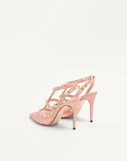 Rockstud Lace Pump with Straps 100mm - Image 4