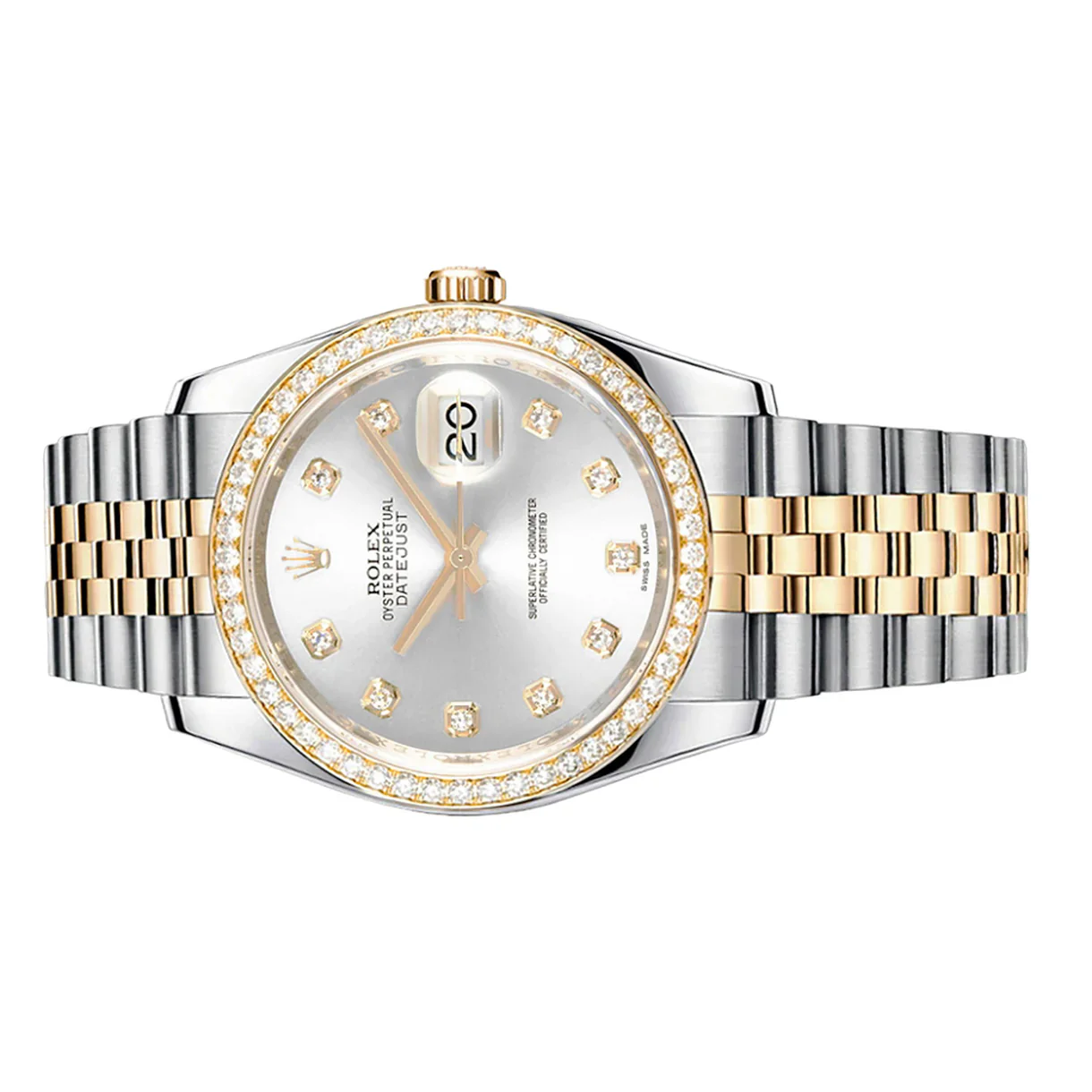 Rolex Datejust 36mm 116243 Diamond Bezel, Silver Diamond Dial, Worn 2013 - Image 2