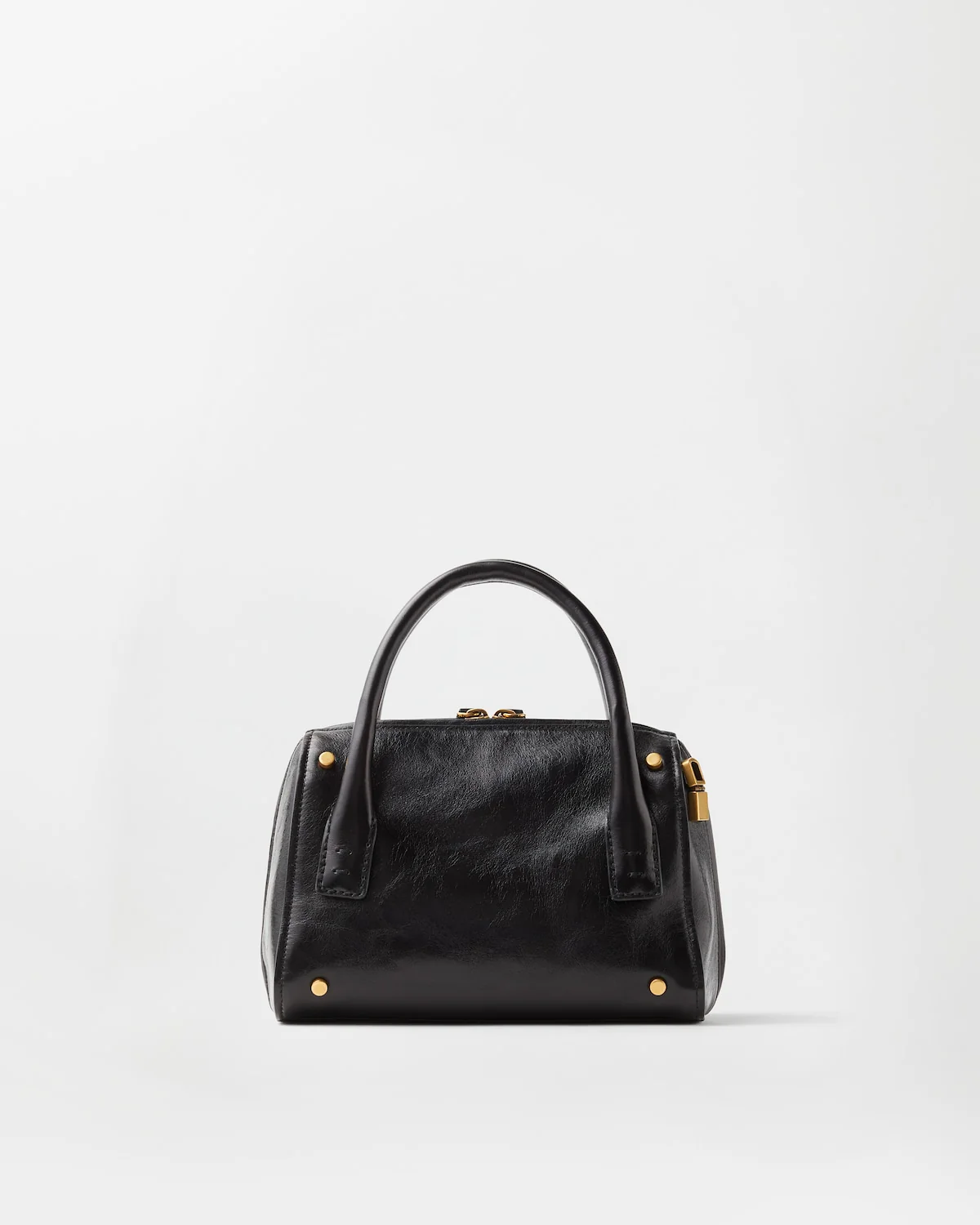 Roomy Small Leather Boston Bag - Image 4