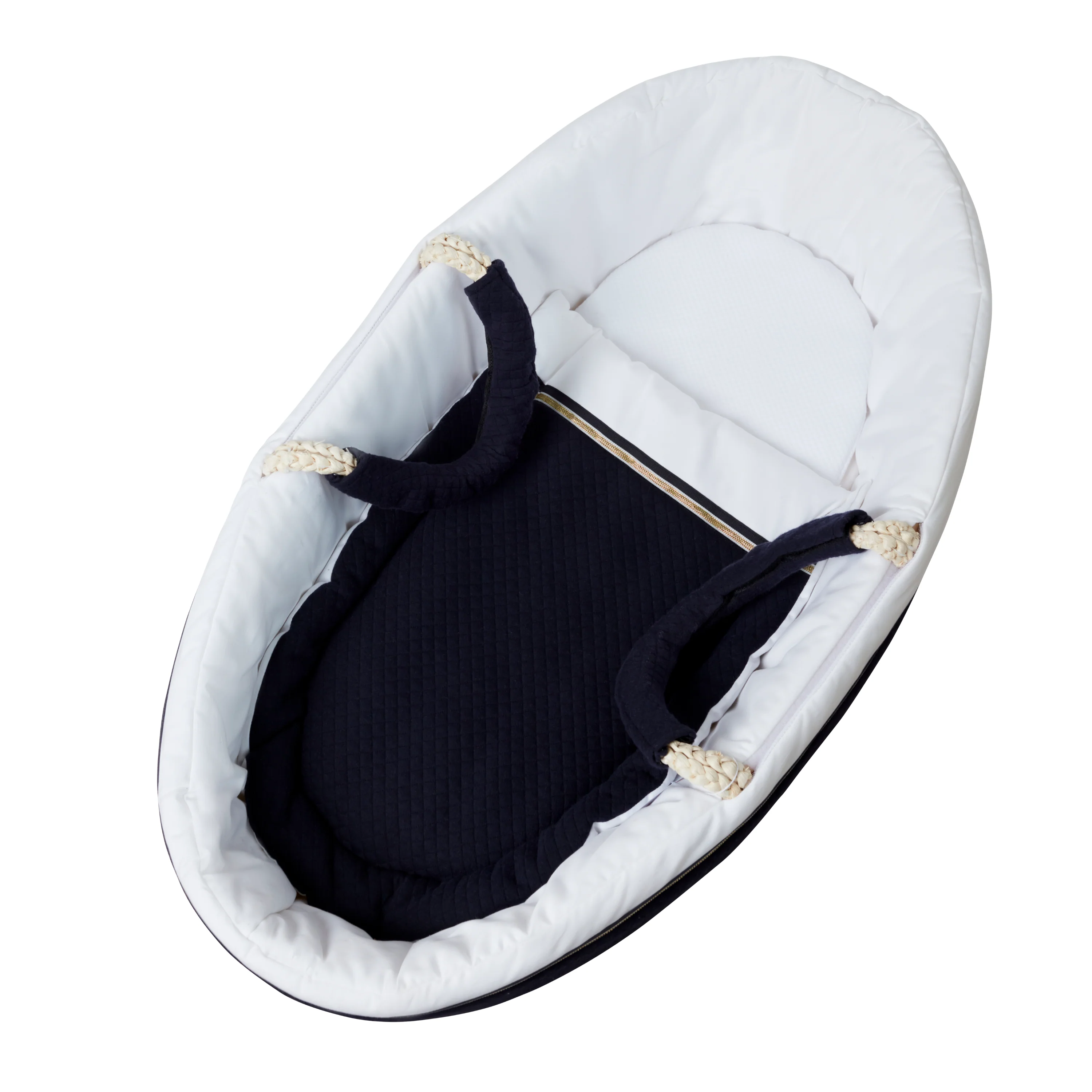 Royal Blue Luxury Moses Basket - Image 2