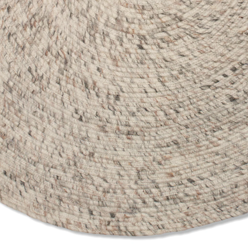 Rug Merino Round Natural Beige - Image 3