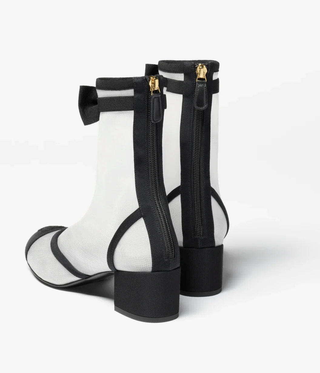 Mesh & Grosgrain Short Boots - Image 4
