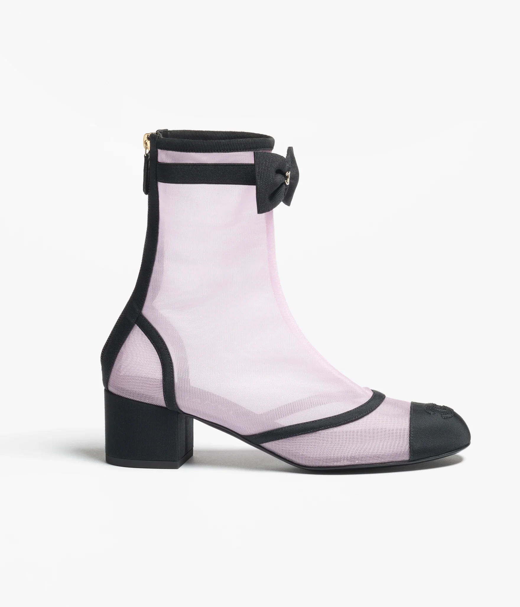 Mesh & Grosgrain Short Boots - Image 5