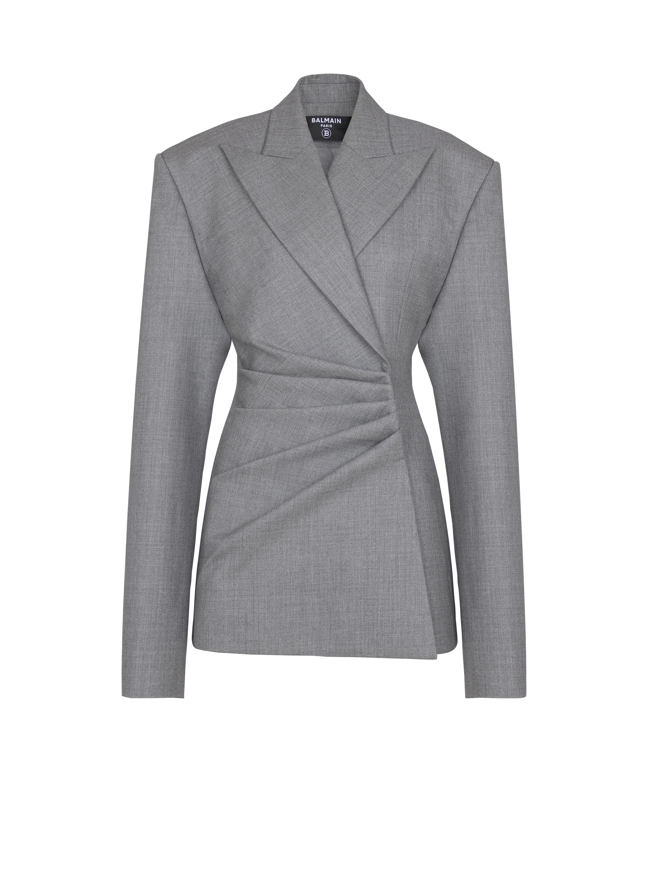 Short Jacket Dress In Draped Wool