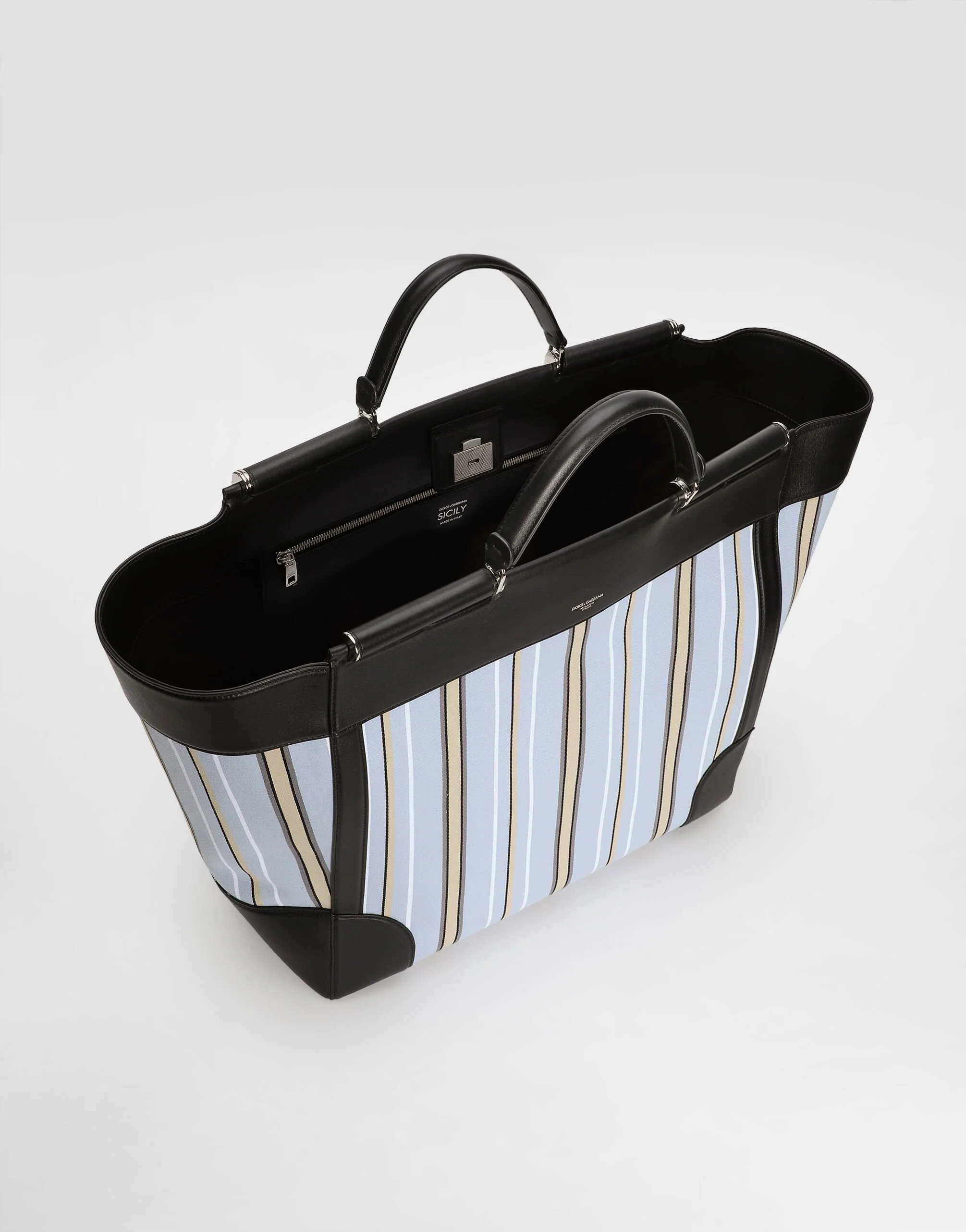 Sicily Striped Jacquard Handbag - Image 4