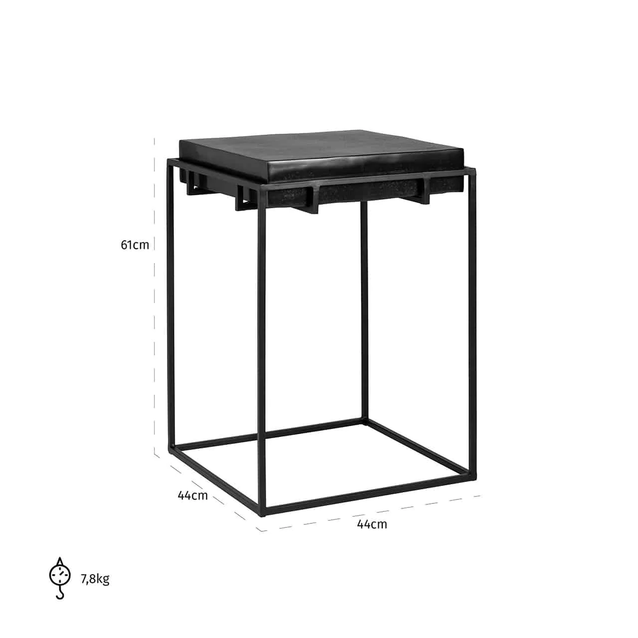 Side table Bolder aluminium black - Image 4