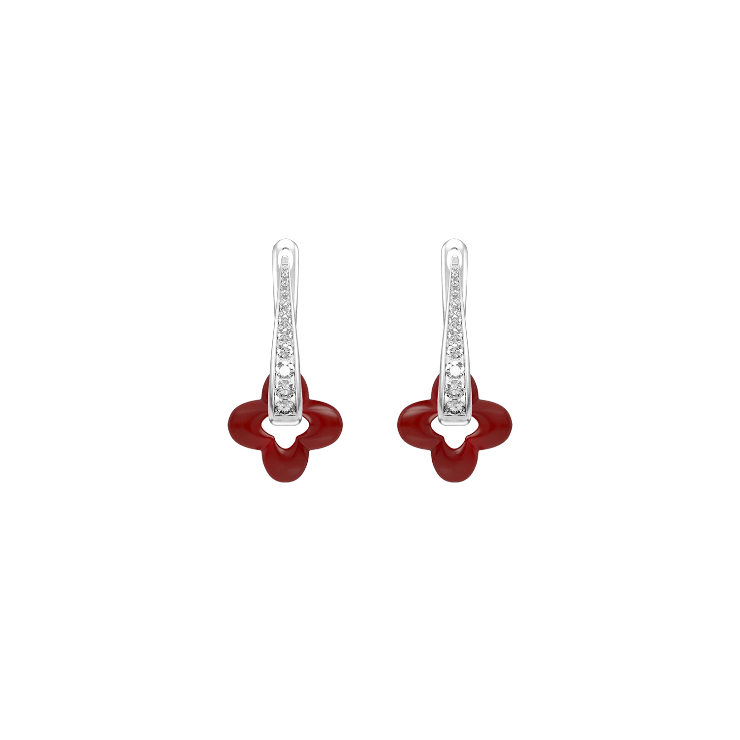 Silver Clover Earrings - Image 2
