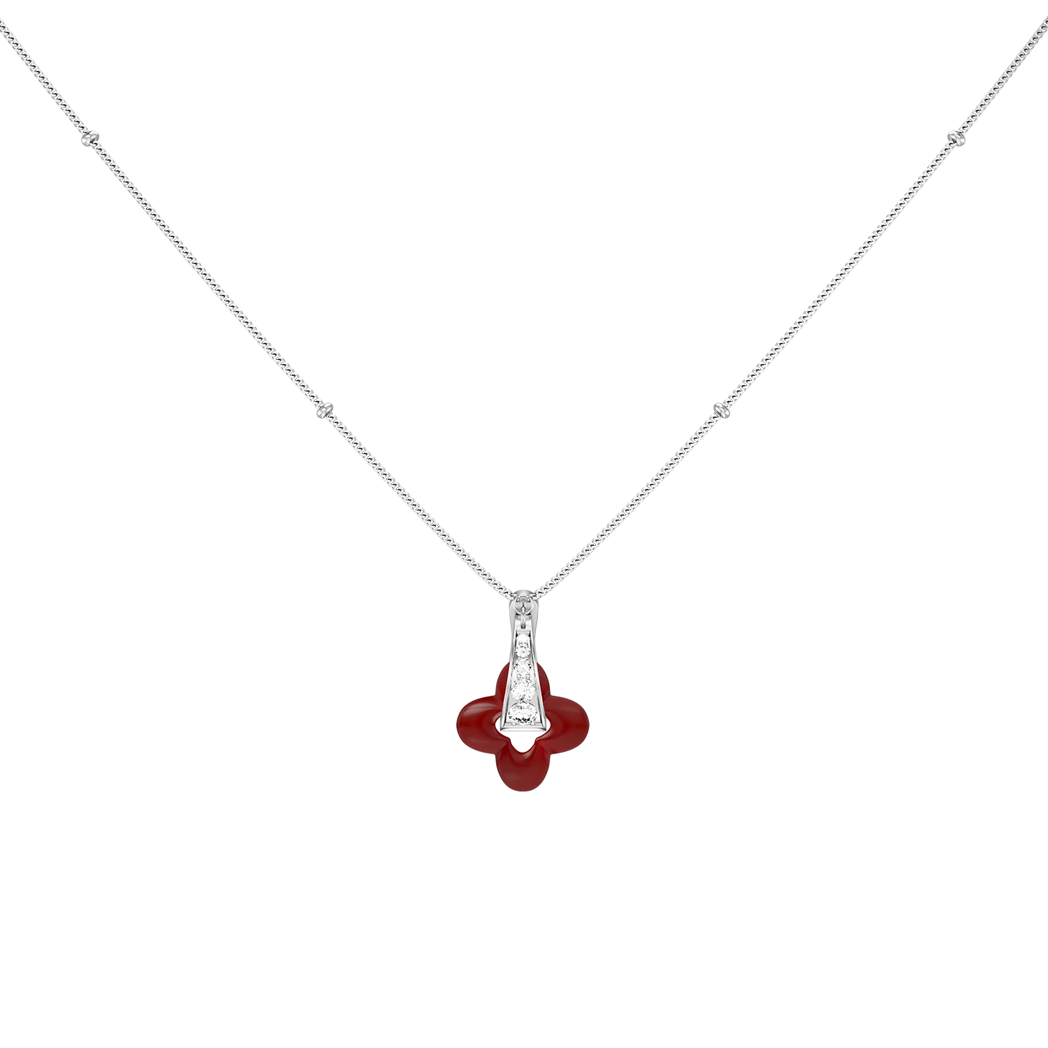 Silver Clover Necklace - Image 2