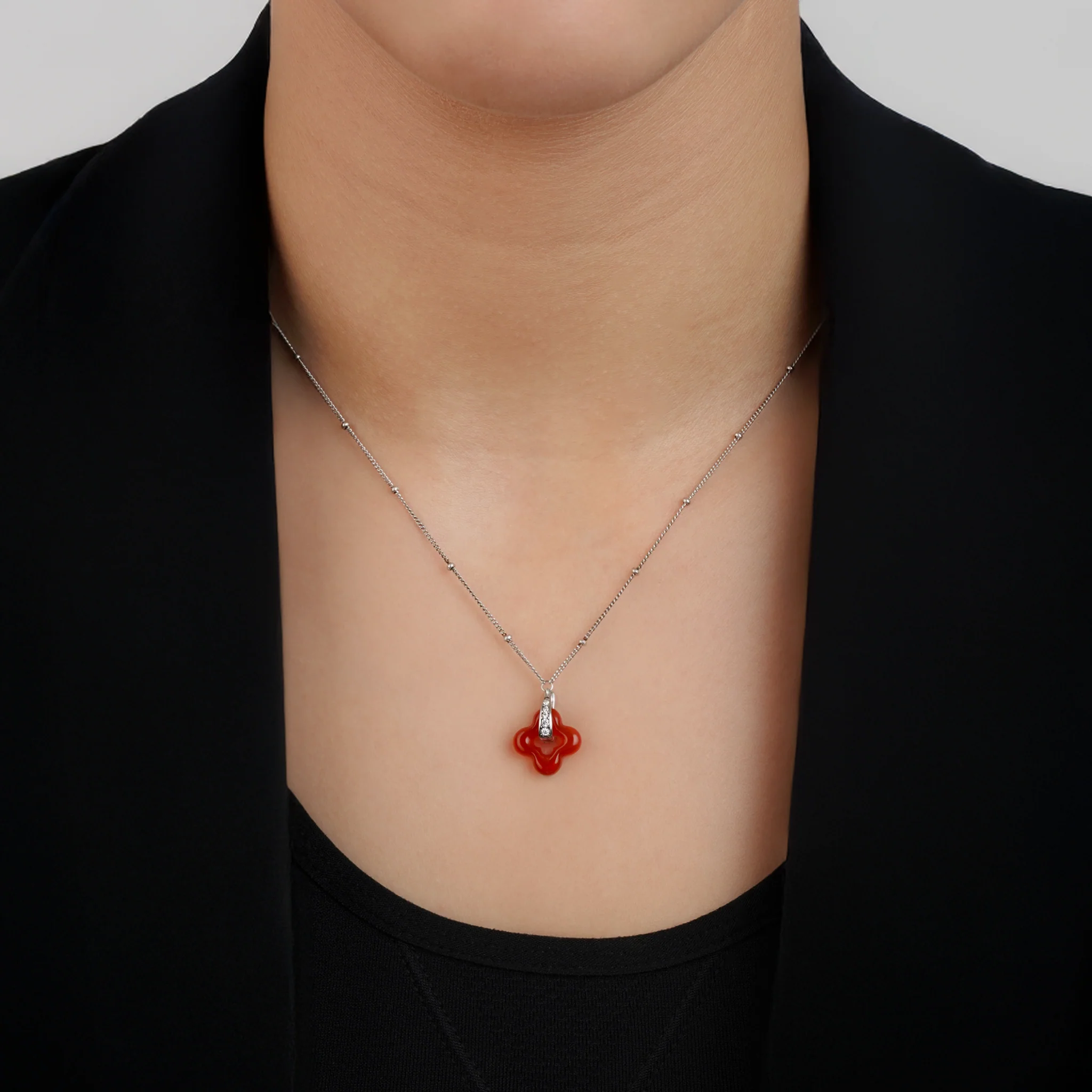 Silver Clover Necklace - Image 7