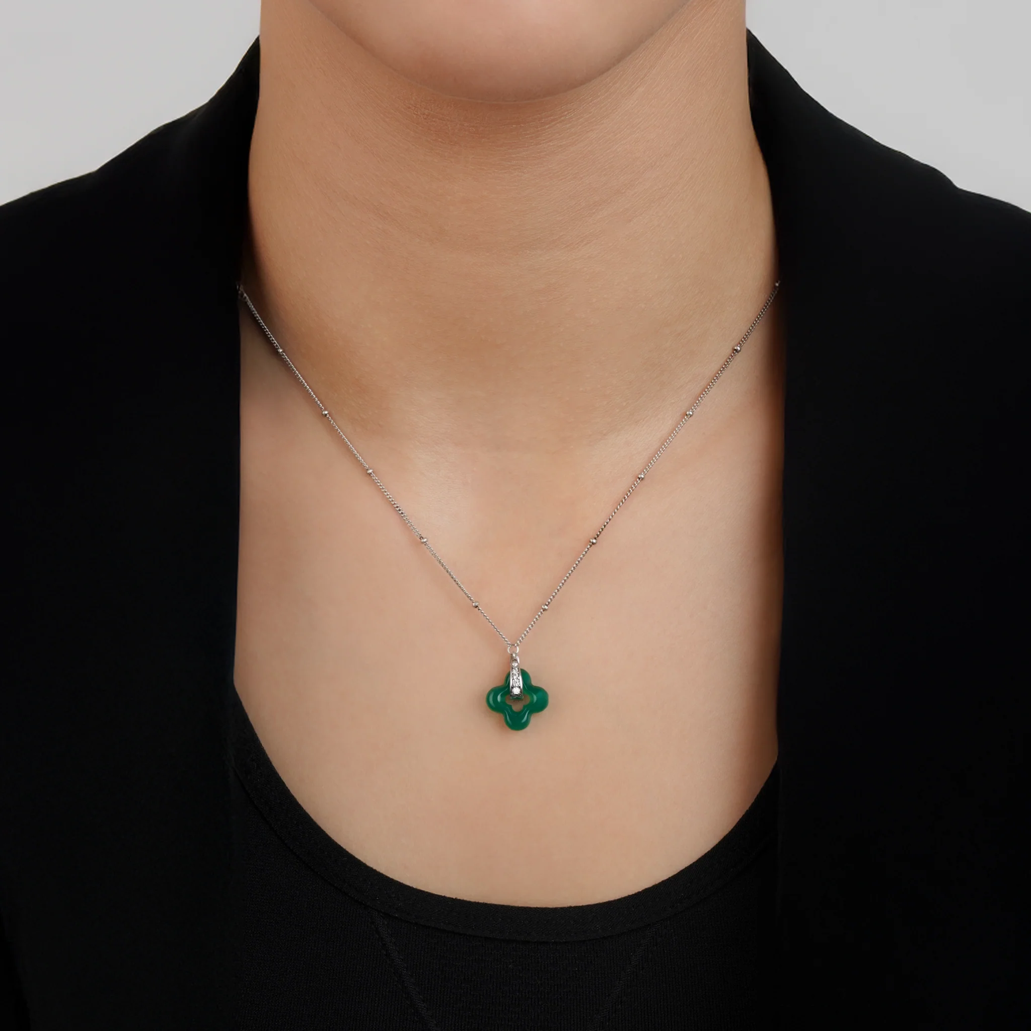 Silver Clover Necklace - Image 8