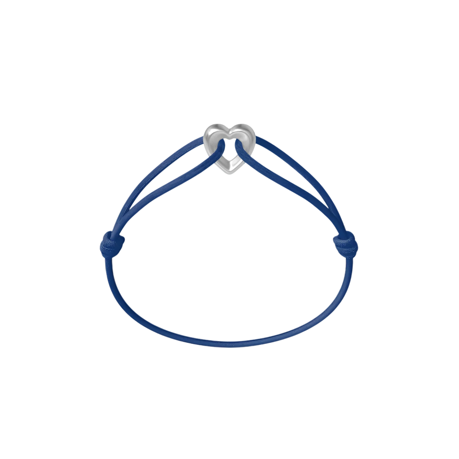 Silver Heart Cord Bracelet - Image 11