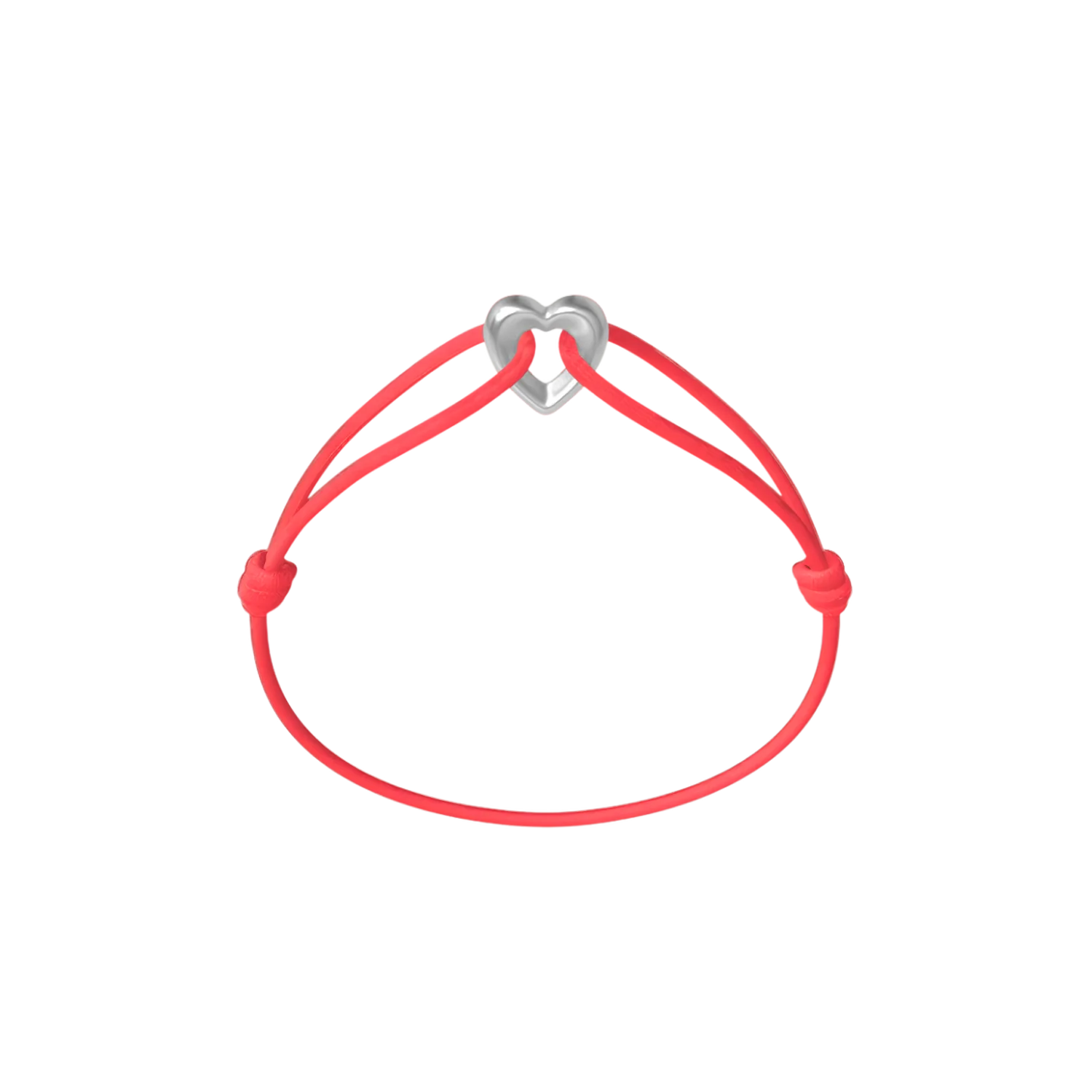 Silver Heart Cord Bracelet - Image 13
