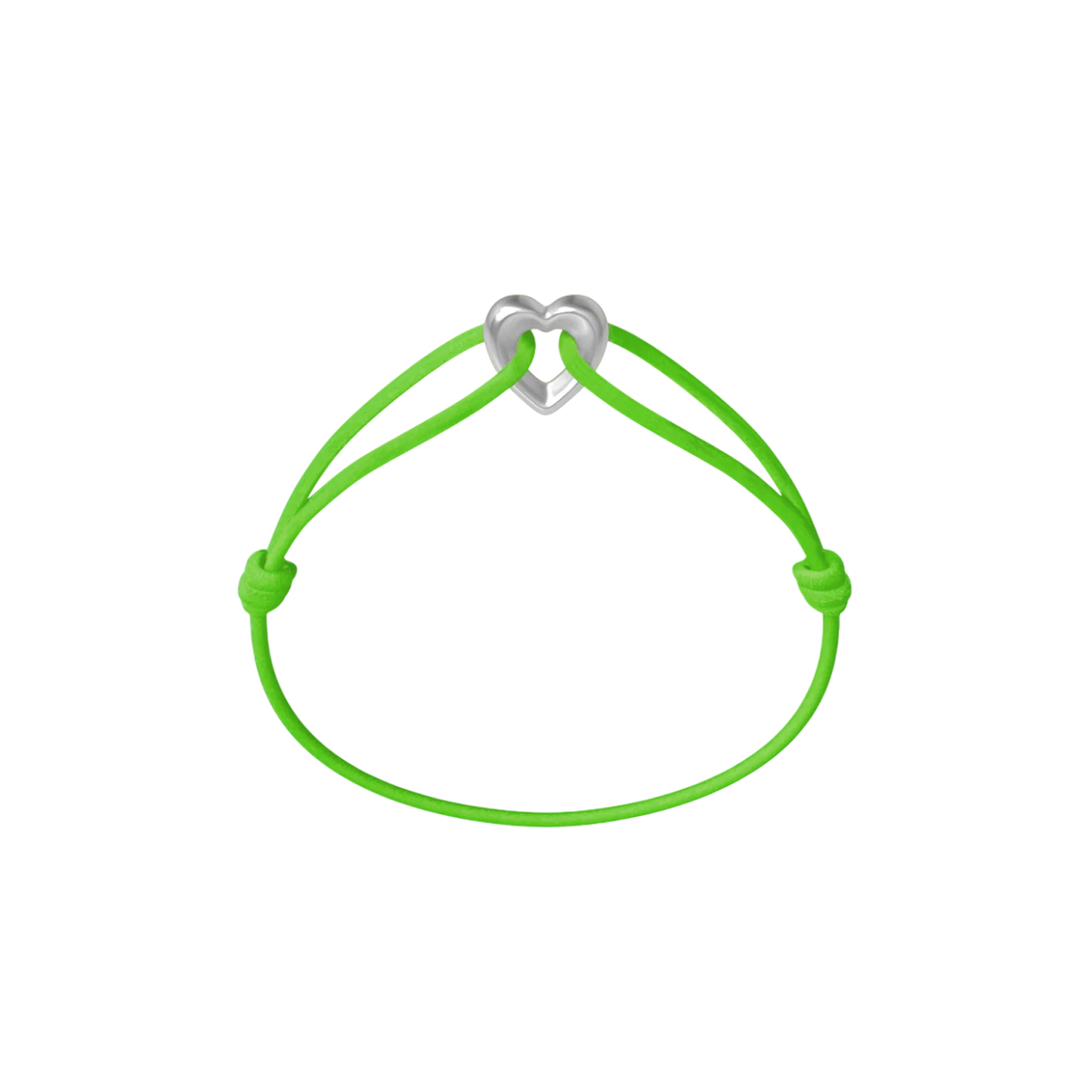 Silver Heart Cord Bracelet - Image 15