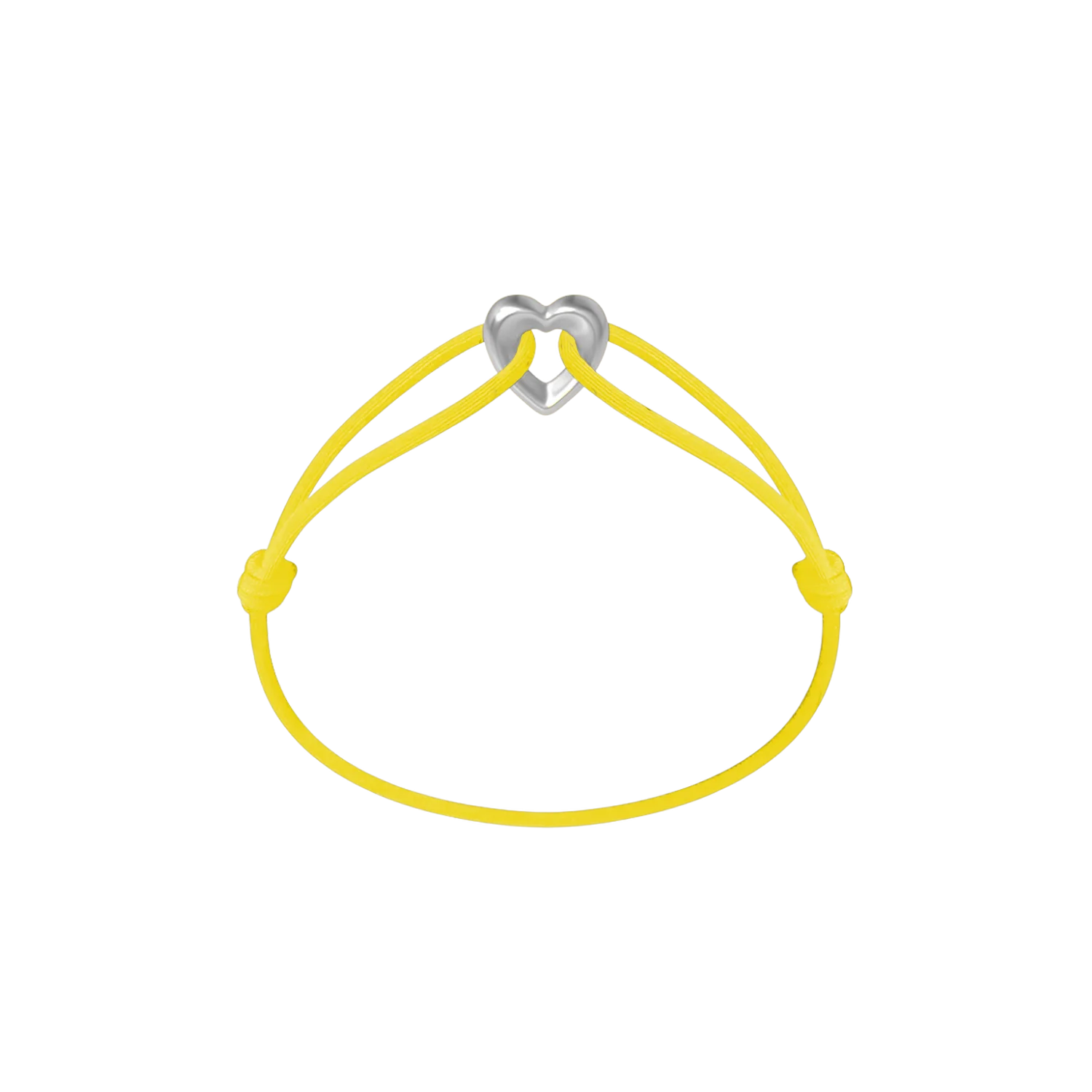 Silver Heart Cord Bracelet - Image 18