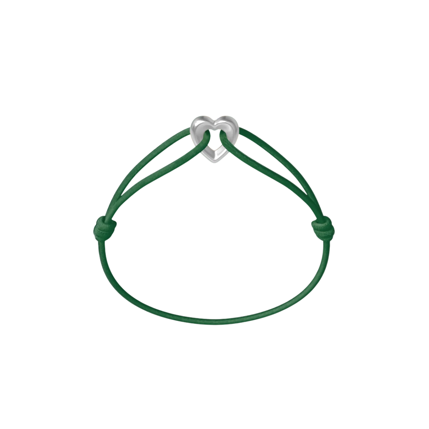 Silver Heart Cord Bracelet - Image 19