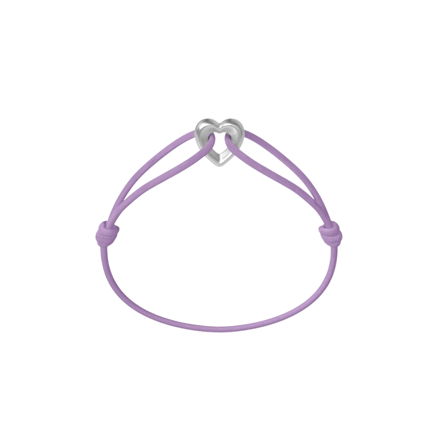Silver Heart Cord Bracelet - Image 20