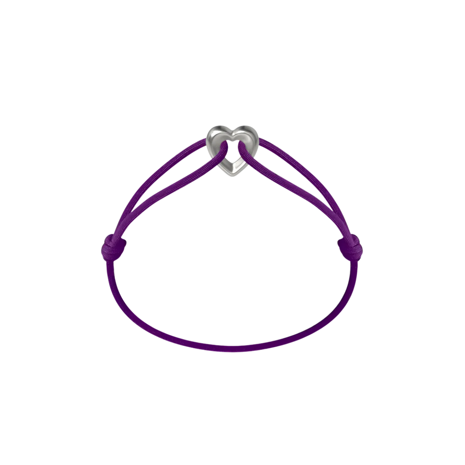 Silver Heart Cord Bracelet - Image 22