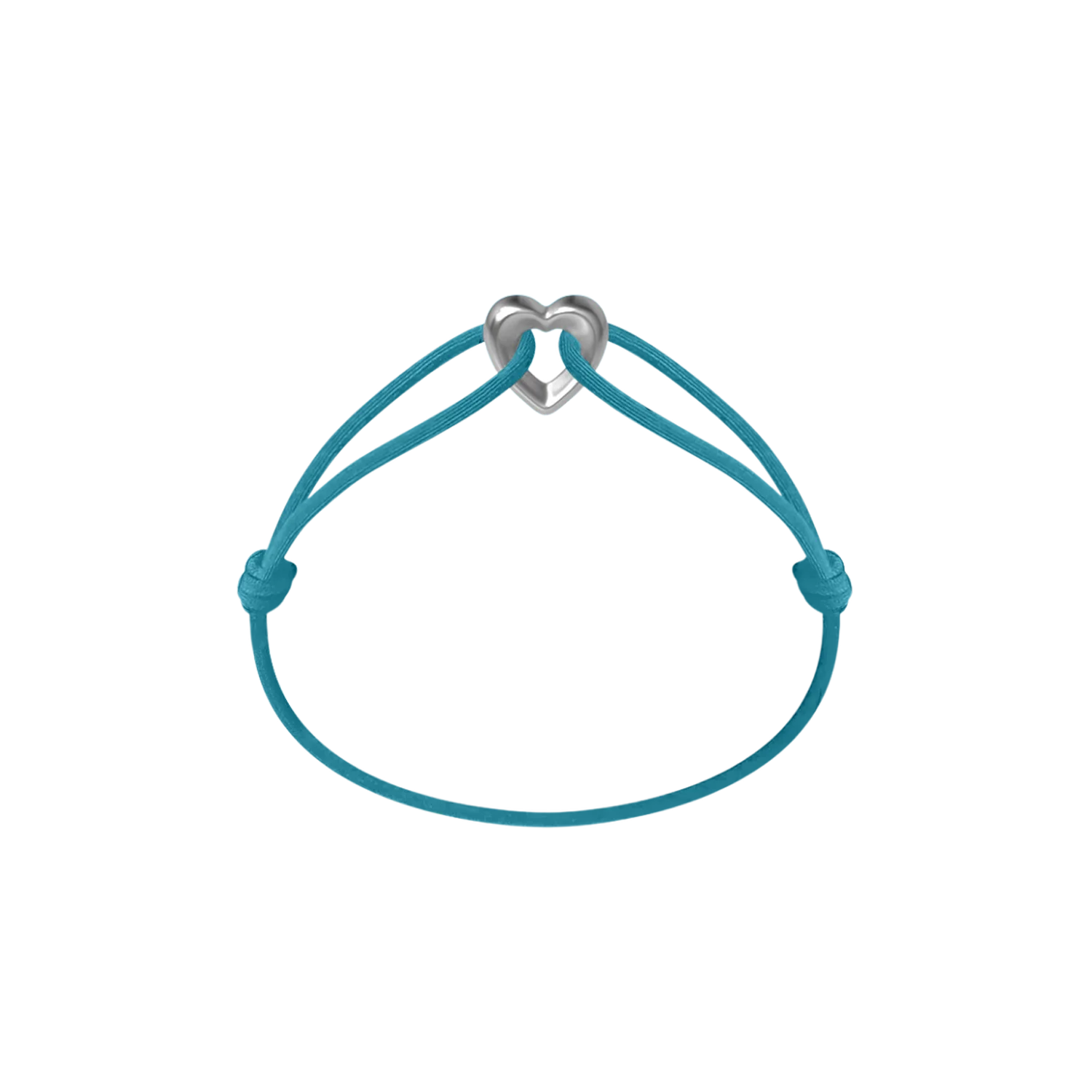 Silver Heart Cord Bracelet - Image 25