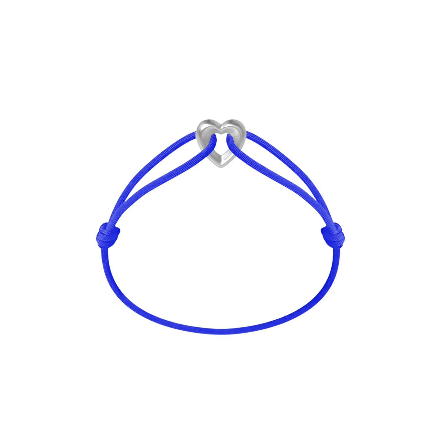 Silver Heart Cord Bracelet - Image 4